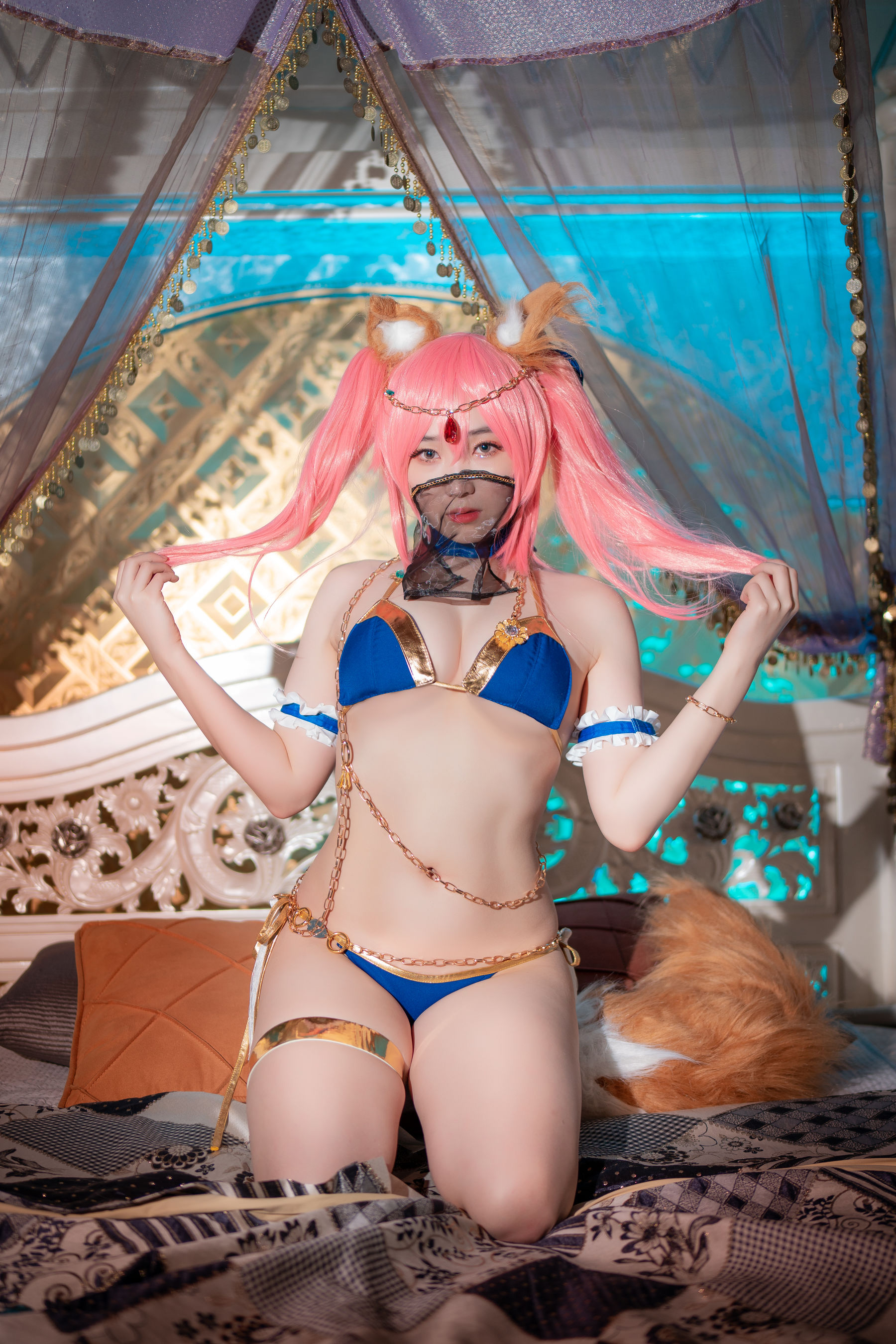 图片[1] - [CreamSoda] Bambi - Cosplay Tamamo&Kama [40P] - 机器猫次元 - 机器猫次元