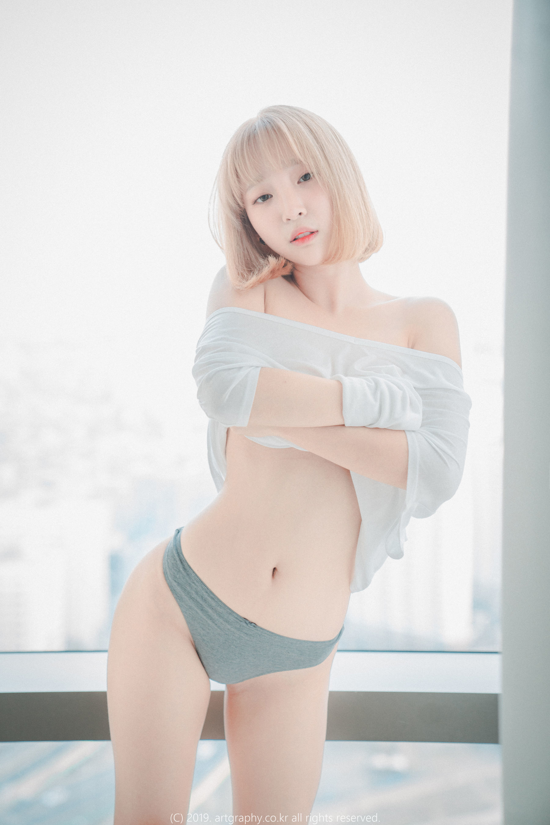 图片[7] - [ARTGRAVIA] VOL.062 姜仁卿 - 丁字裤+T恤衫+网袜兔女郎 [48P] - 机器猫次元 - 机器猫次元