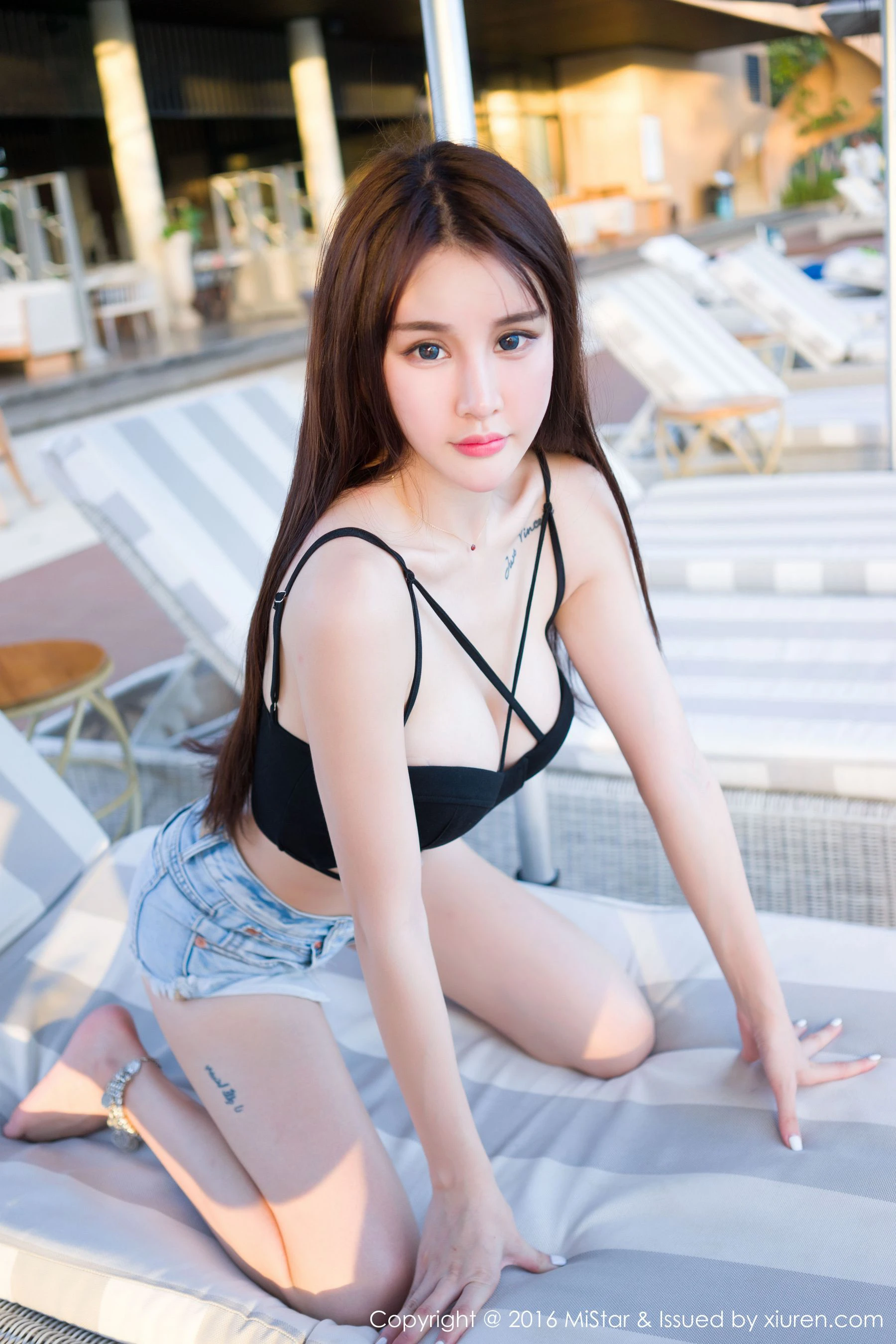 图片[5] - Cheryl青树《薄荷岛旅拍》牛仔热裤+比基尼 魅妍社 Vol.064 - 机器猫次元 - 机器猫次元