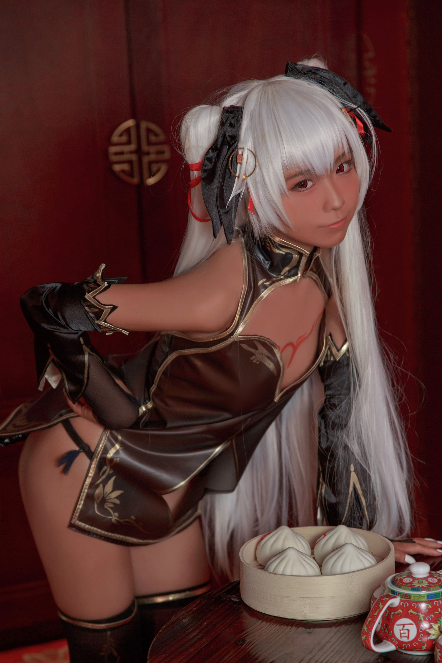 图片[1] - G44不会受伤 - 褐色旗袍娘 [18P] - 机器猫次元 - 机器猫次元