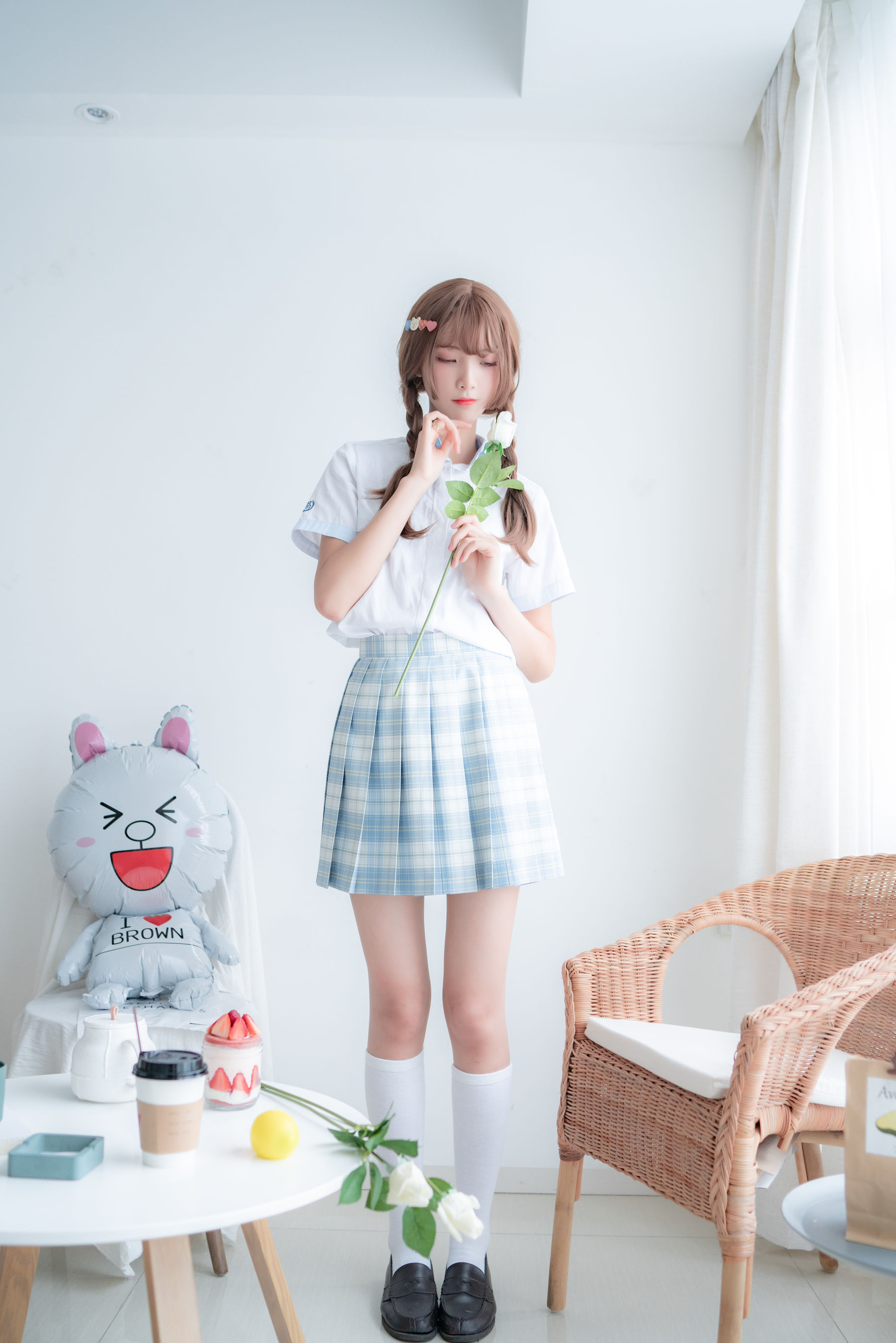 图片[2] - 清纯妹子西瓜 民宿私房淡蓝JK [46P] - 机器猫次元 - 机器猫次元