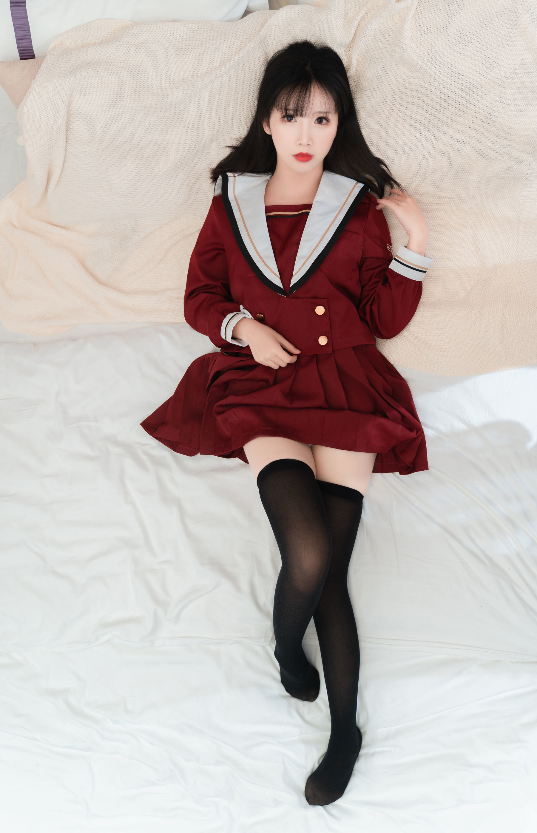 图片[3] - 面饼仙儿 - 红色JK [16P] - 机器猫次元 - 机器猫次元