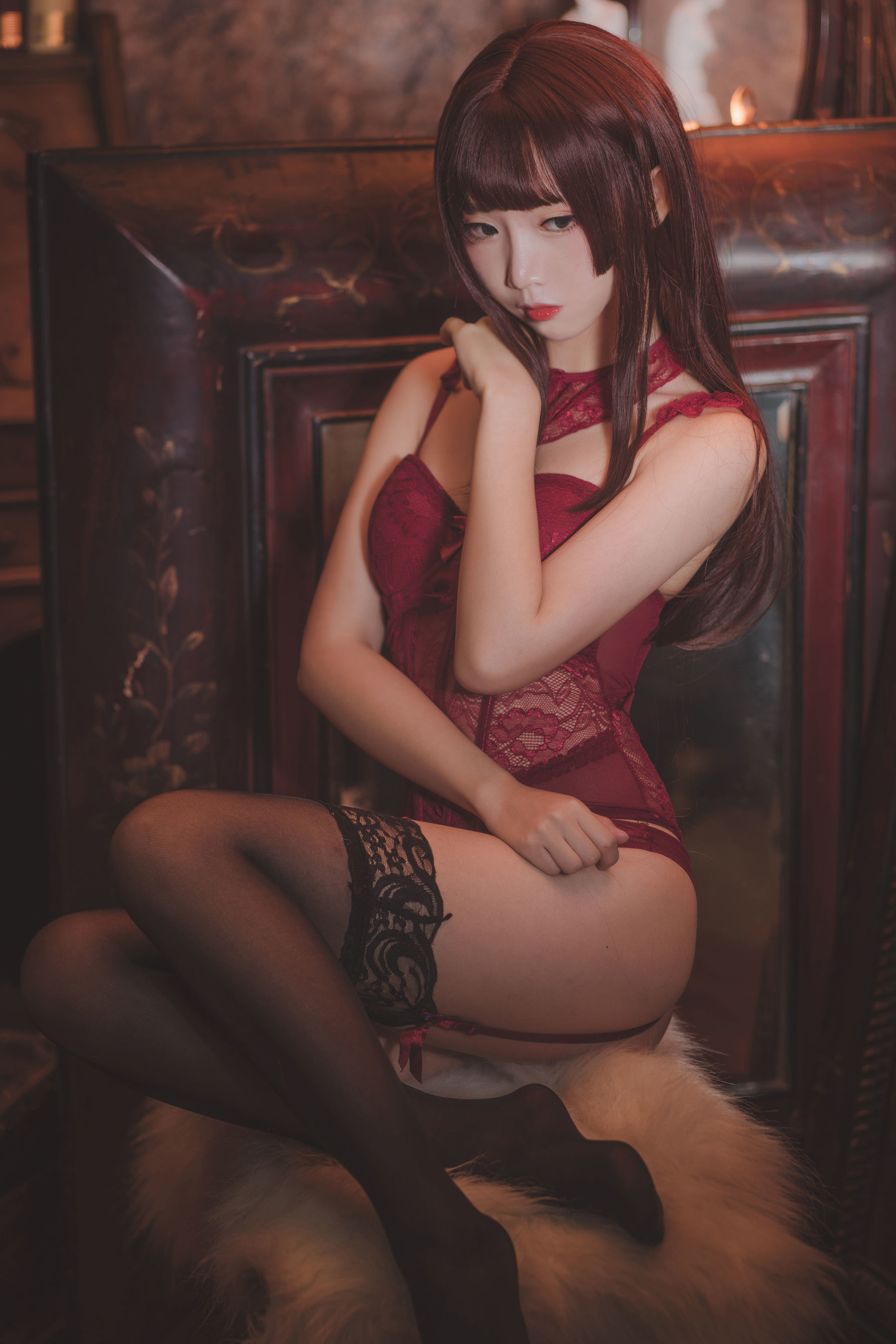 图片[2] - 面饼仙儿 - 脑内少女 红色束衣 [22P] - 机器猫次元 - 机器猫次元
