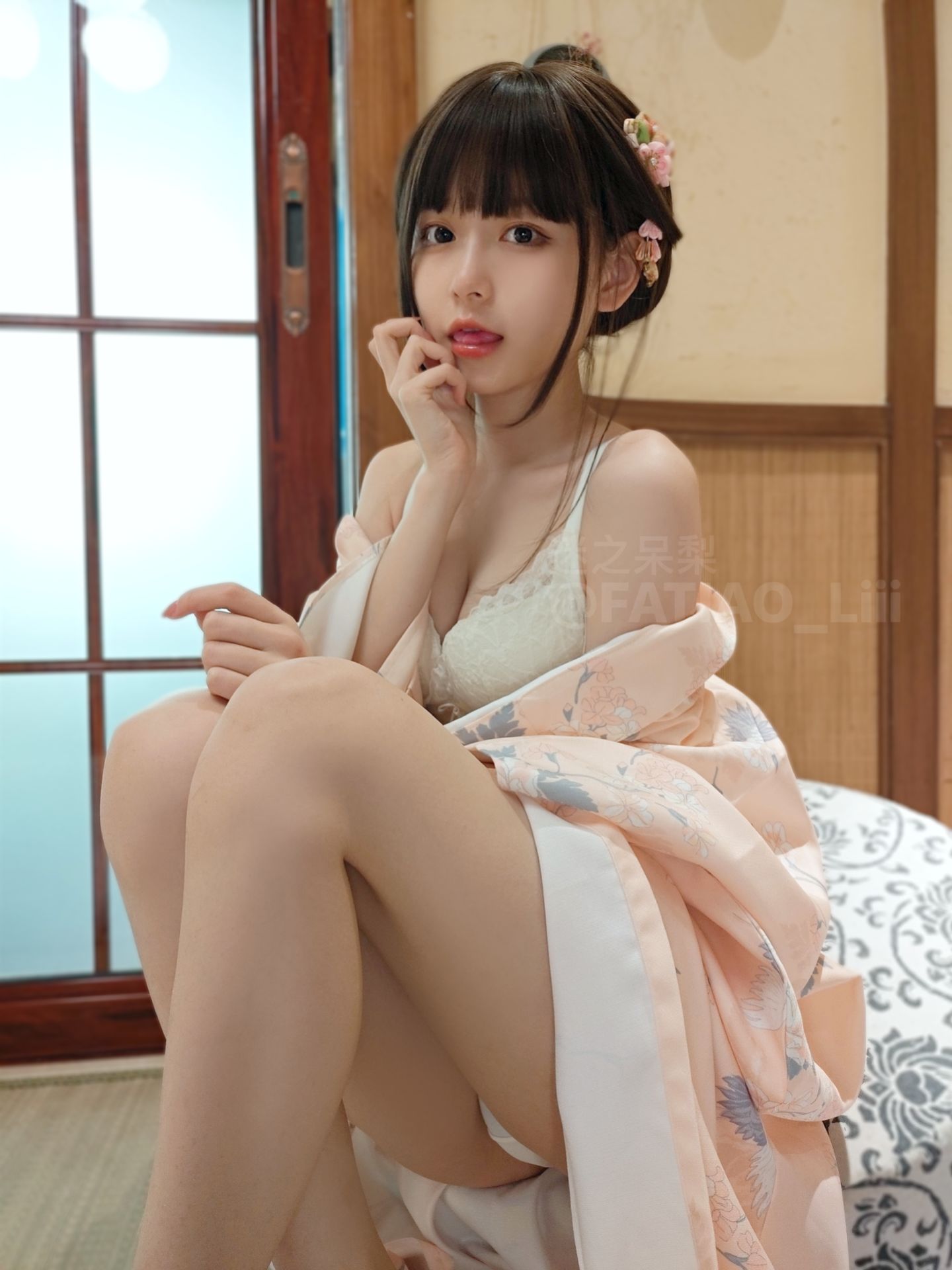图片[1] - 迷之呆梨 - ピンクの着物 [22P] - 机器猫次元 - 机器猫次元