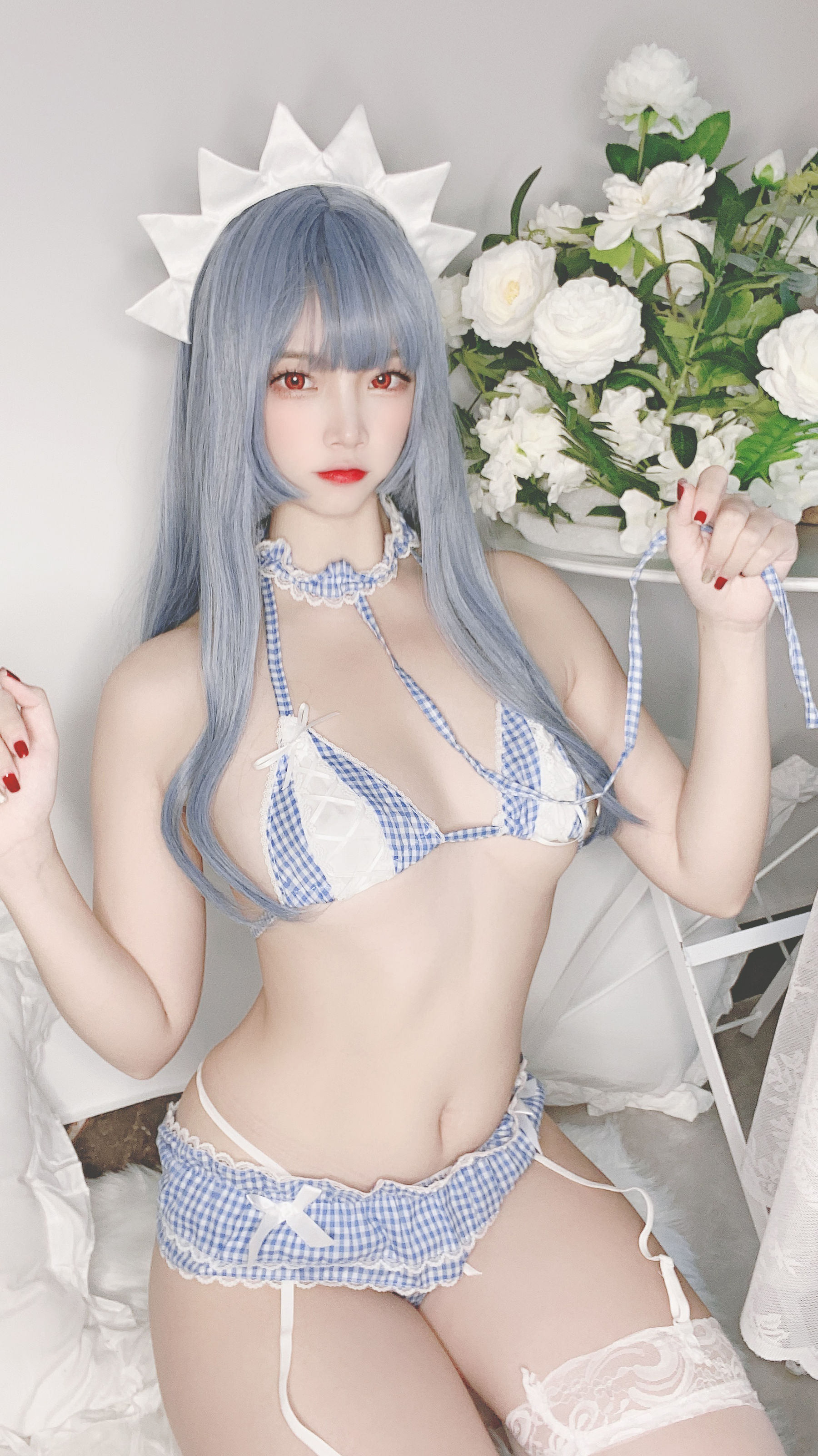 图片[1] - 二佐Nisa - 蓝格比基尼女仆 [40P] - 机器猫次元 - 机器猫次元