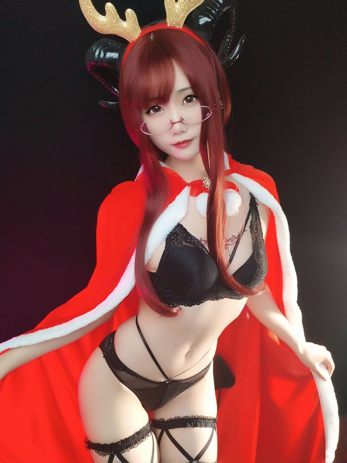 图片[1] - 晓美嫣 - (圣诞自拍)雪夜魅魔 [16P] - 机器猫次元 - 机器猫次元