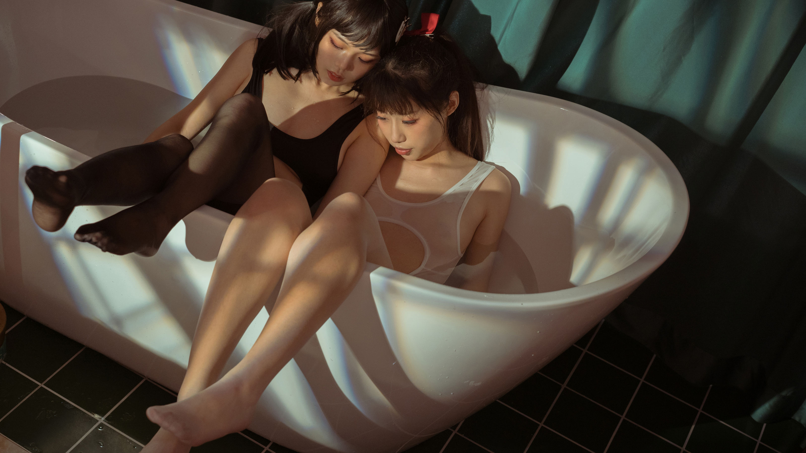图片[4] - 七月喵子 - 黑白双人浴缸 [30P] - 机器猫次元 - 机器猫次元