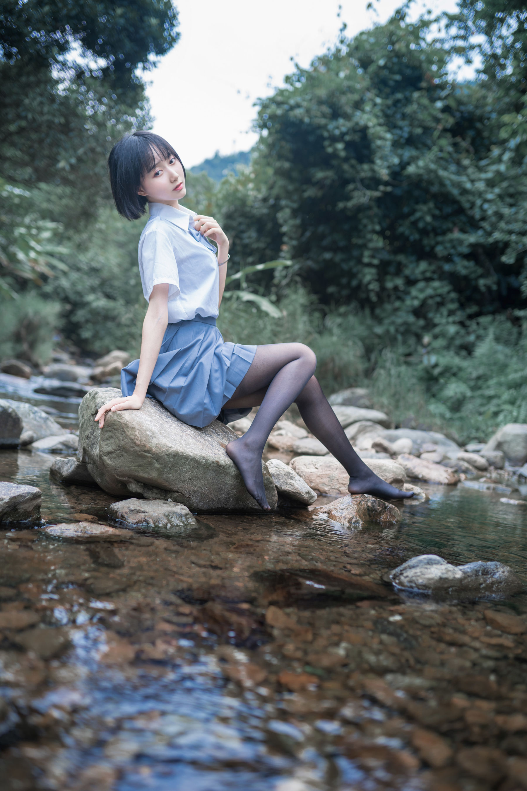 图片[4] - 木绵绵OwO 水色溪边制服 [51P] - 机器猫次元 - 机器猫次元