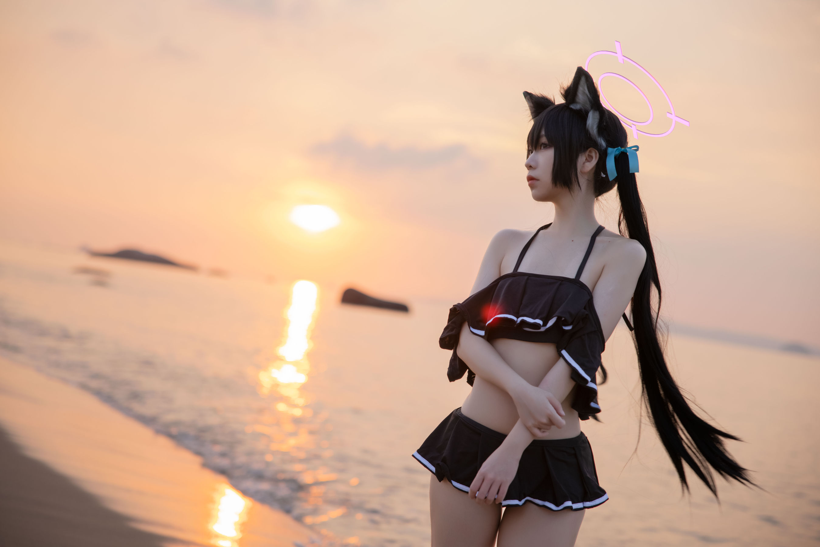 图片[7] - G44不会受伤 - 碧蓝档案 黑見芹香 海边泳装 [20P] - 机器猫次元 - 机器猫次元