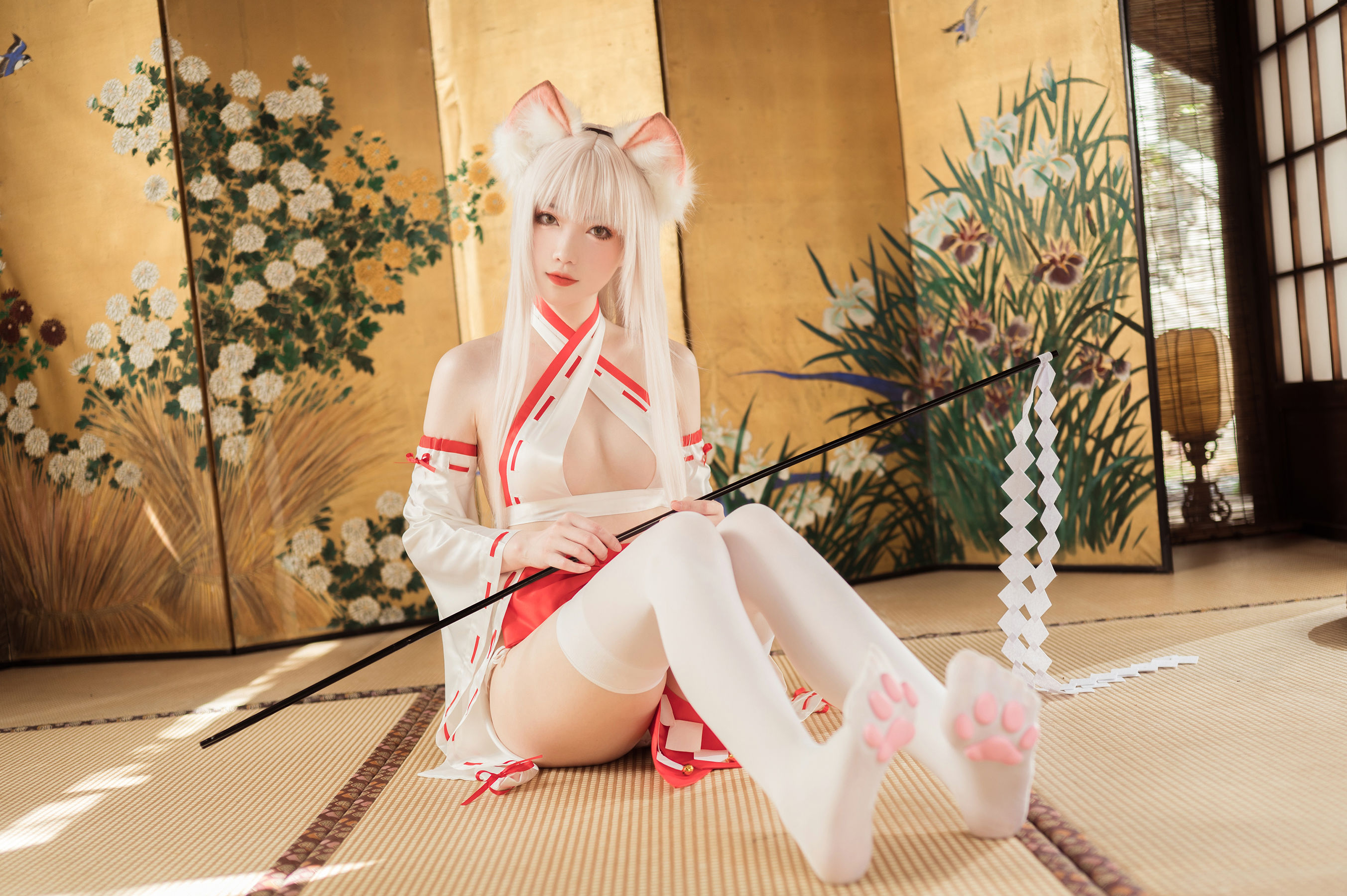 图片[1] - 妖少you1 - 稻荷巫女 [15P] - 机器猫次元 - 机器猫次元