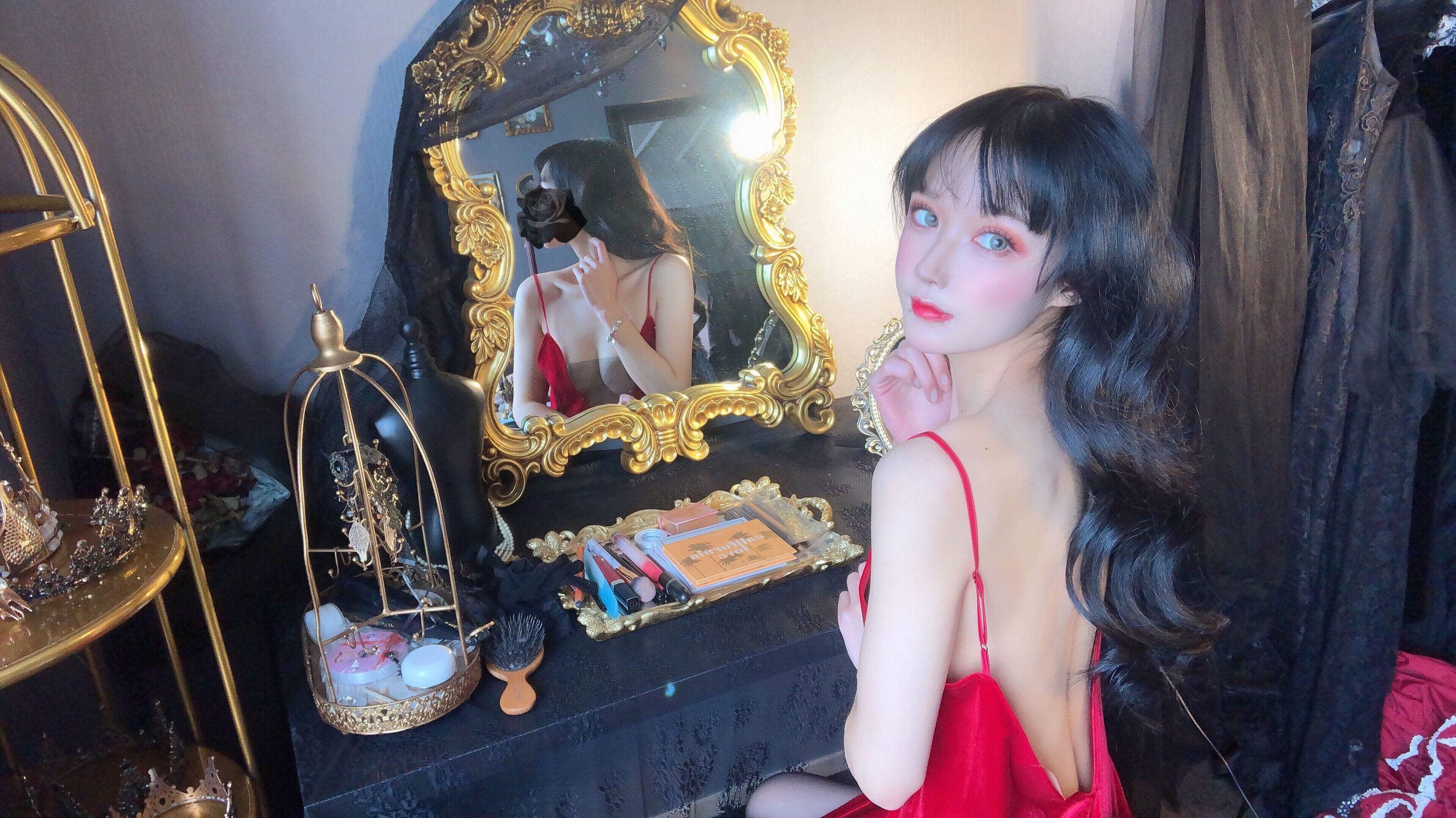 图片[5] - 阿包也是兔娘 - 红丝绒睡衣 [18P] - 机器猫次元 - 机器猫次元