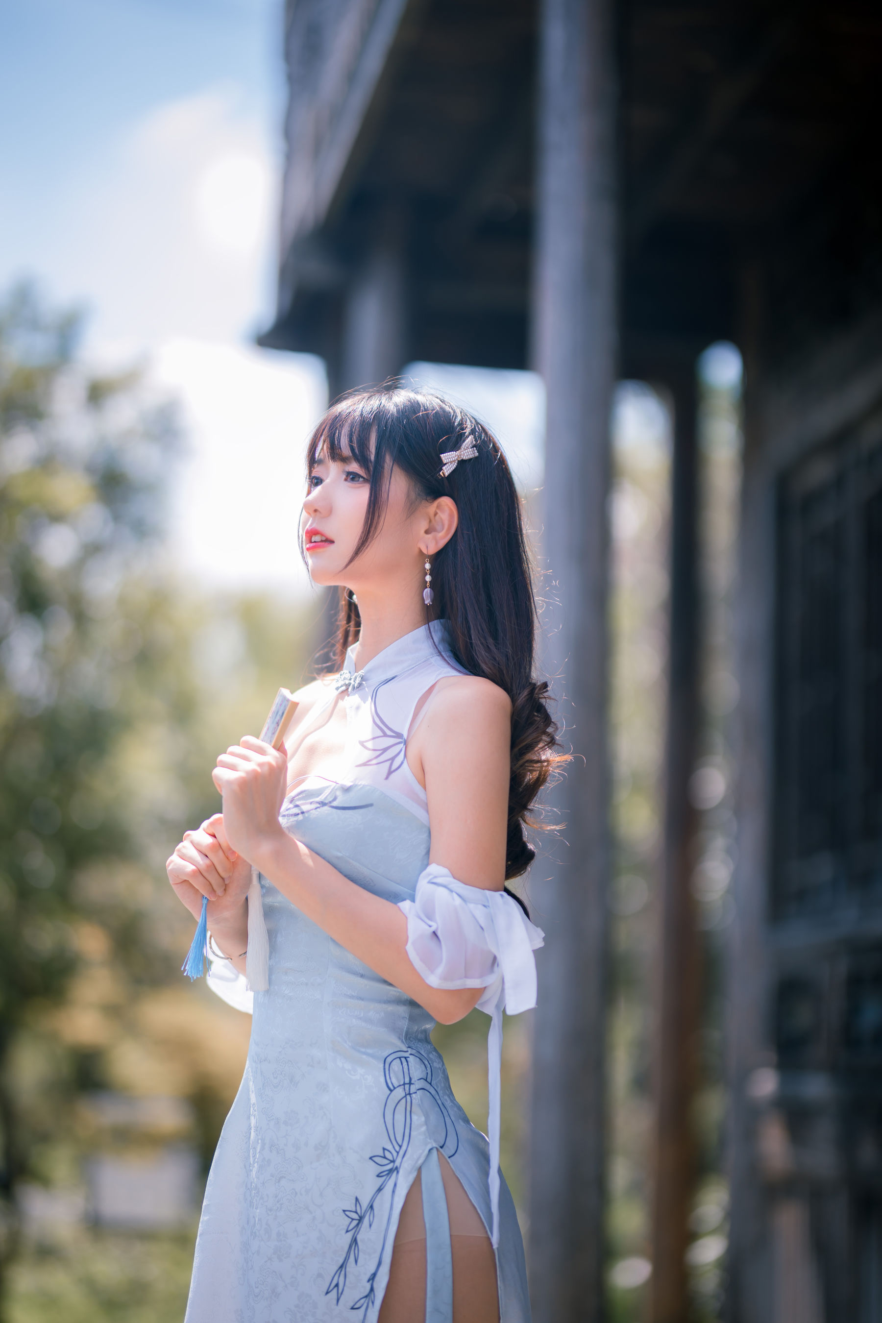 图片[4] - 陆卿卿kyokyo - 蓝色旗袍 [24P] - 机器猫次元 - 机器猫次元