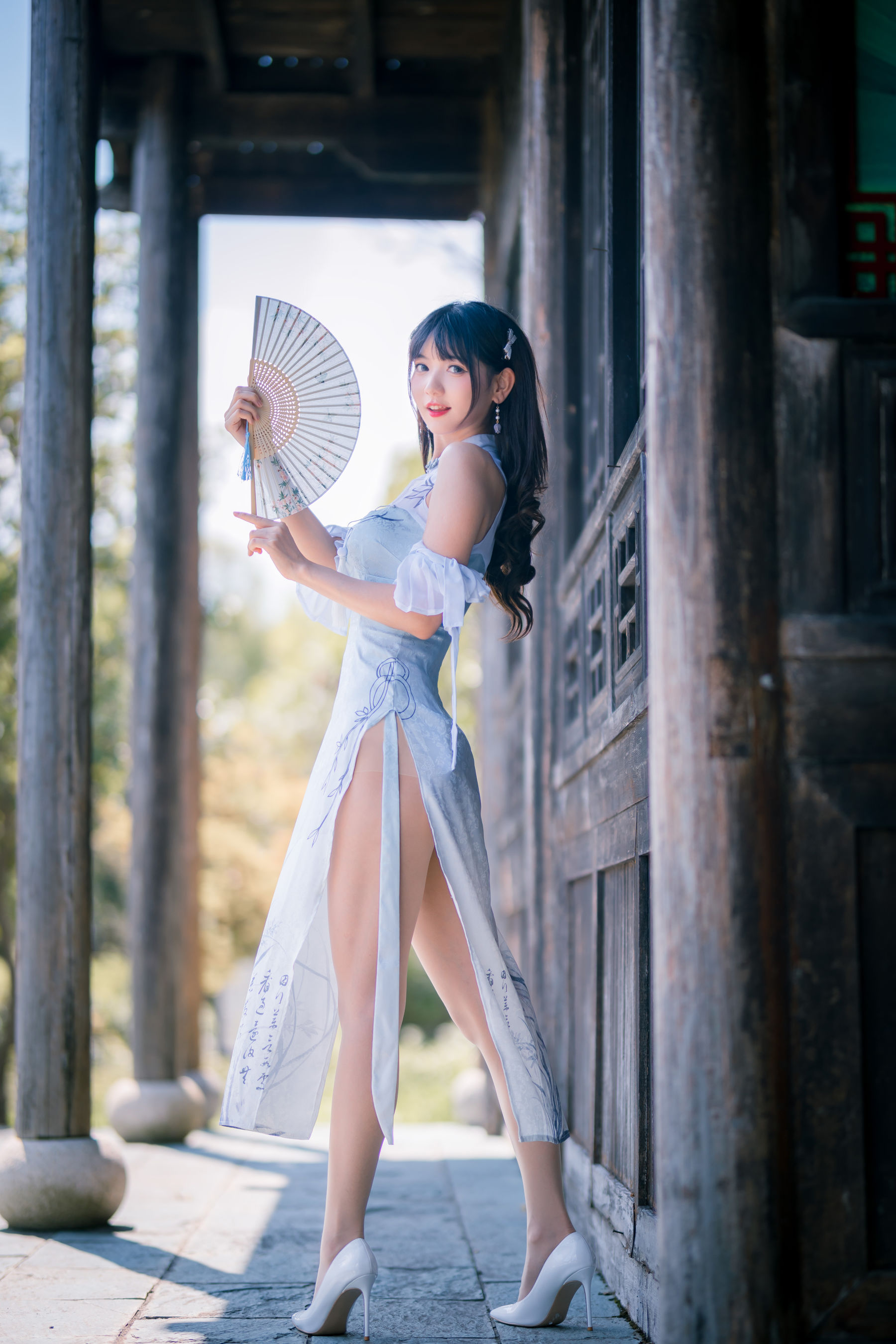 图片[2] - 陆卿卿kyokyo - 蓝色旗袍 [24P] - 机器猫次元 - 机器猫次元