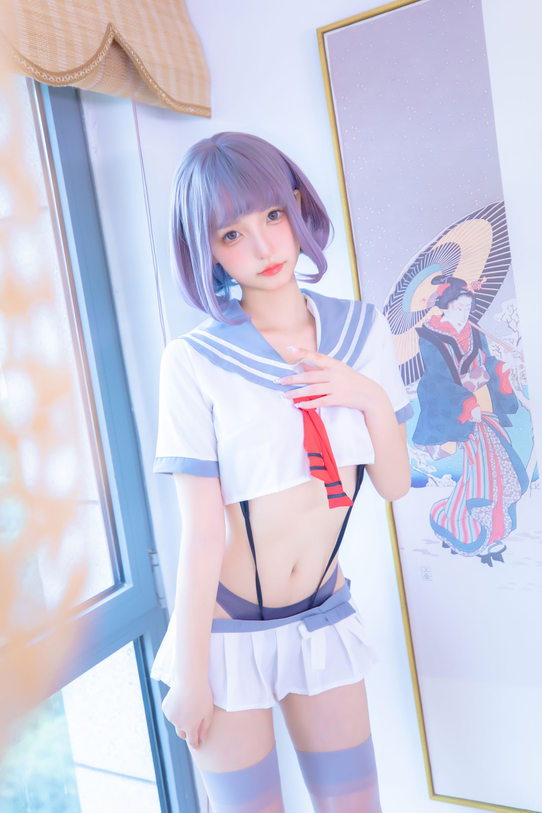 图片[4] - 神楽坂真冬 灰丝吊带JK [75P] - 机器猫次元 - 机器猫次元