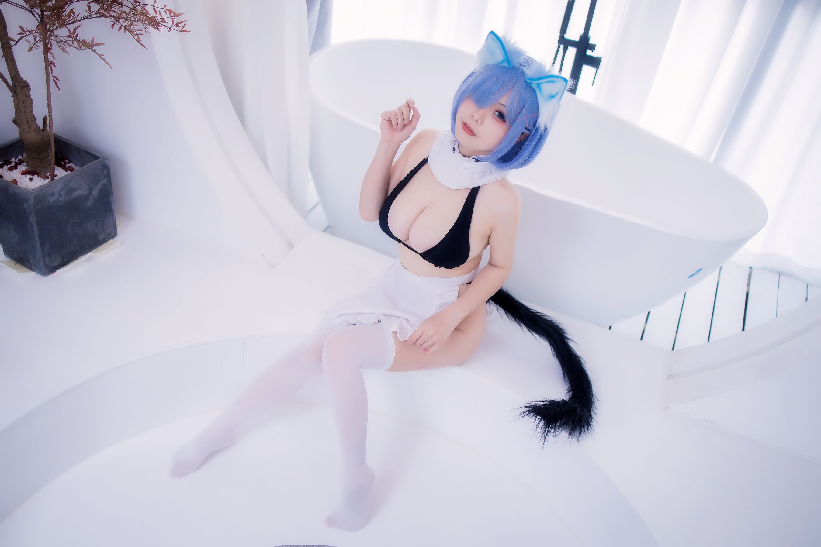图片[1] - 末夜787 - 蕾姆女仆泳装 [47P] - 机器猫次元 - 机器猫次元