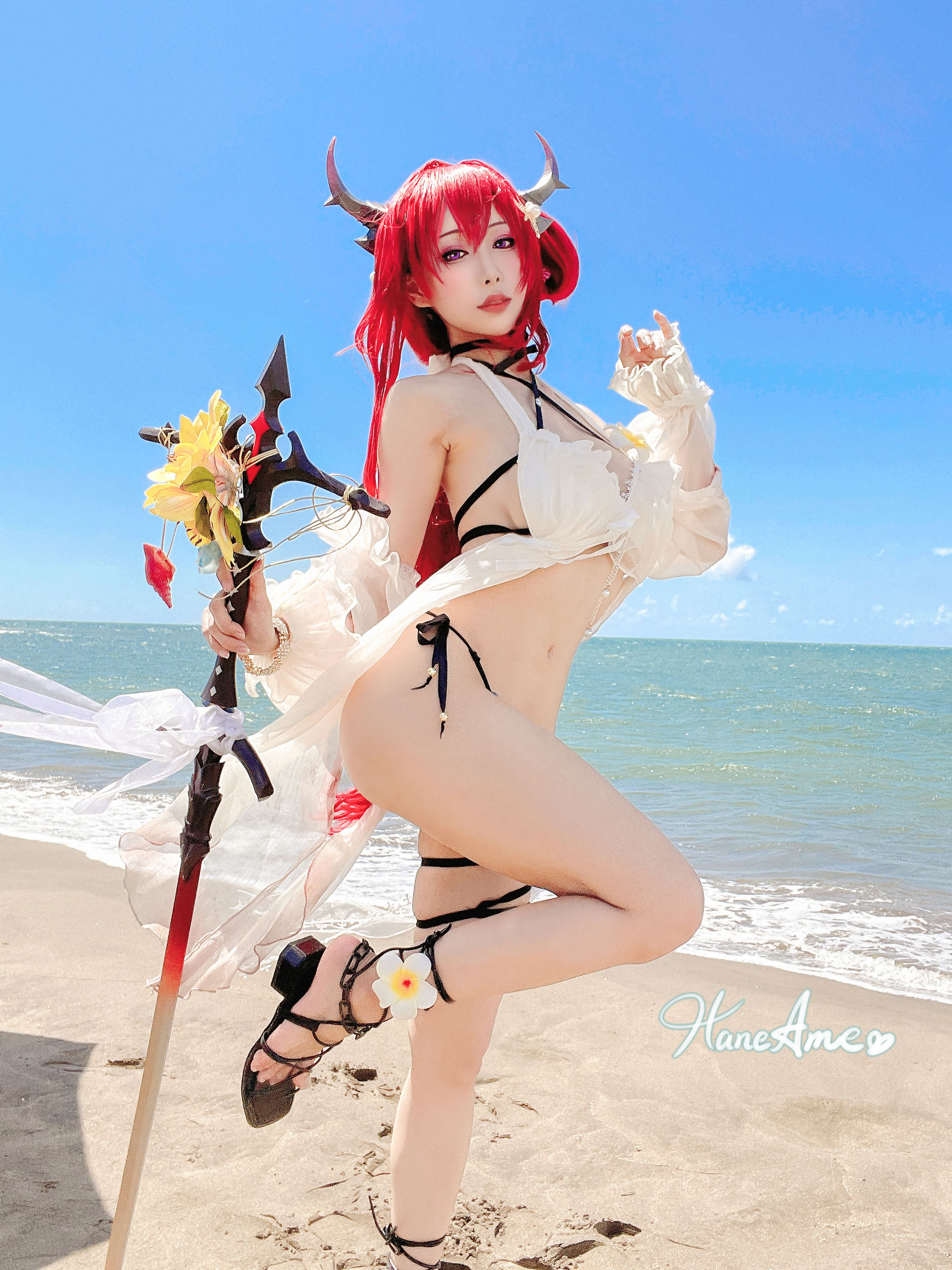 图片[1] - 雨波_HaneAme - Arknights Surtr 泳裝 [38P] - 机器猫次元 - 机器猫次元
