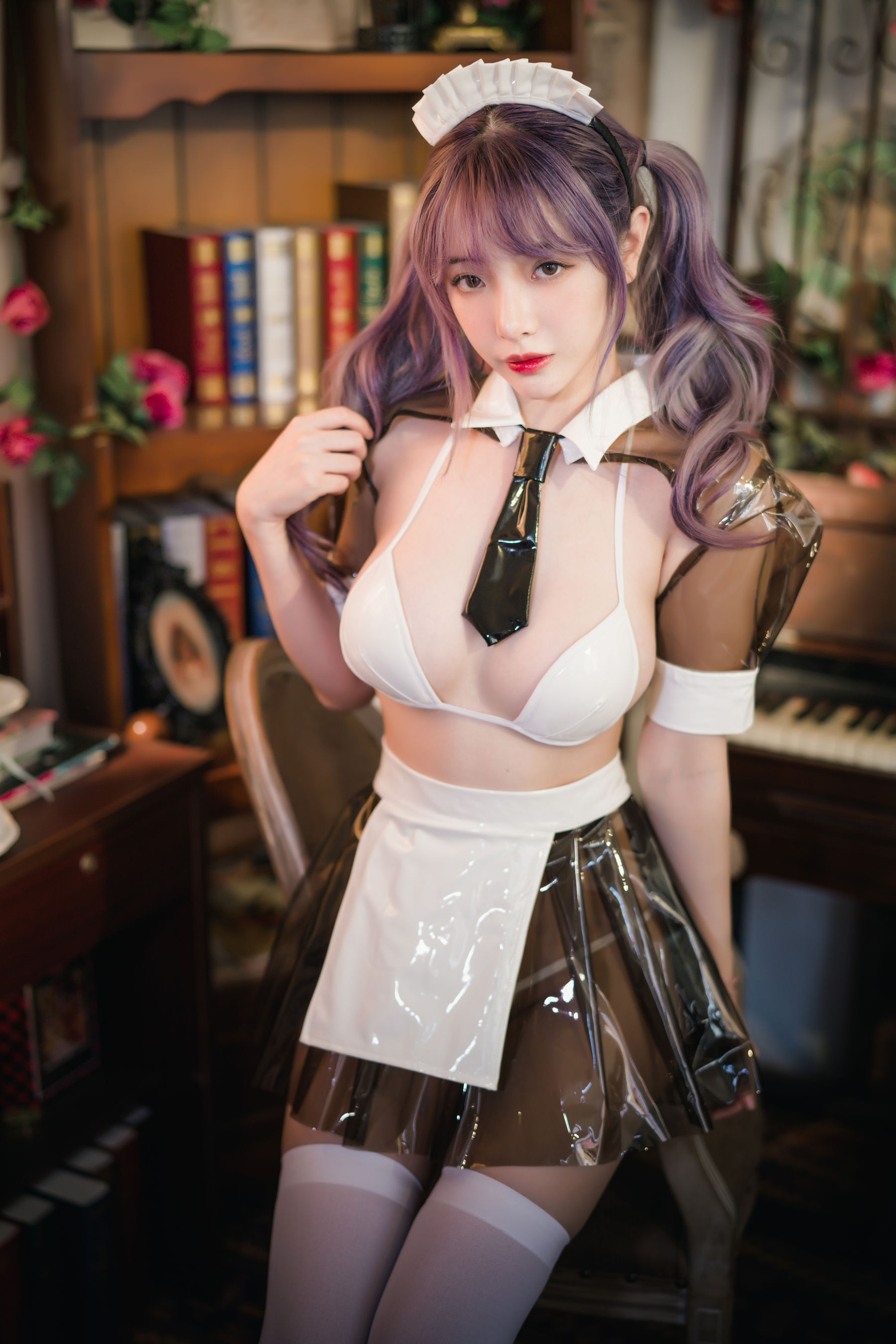 图片[1] - 雯妹不讲道理 - 透明皮衣女仆 [18P] - 机器猫次元 - 机器猫次元