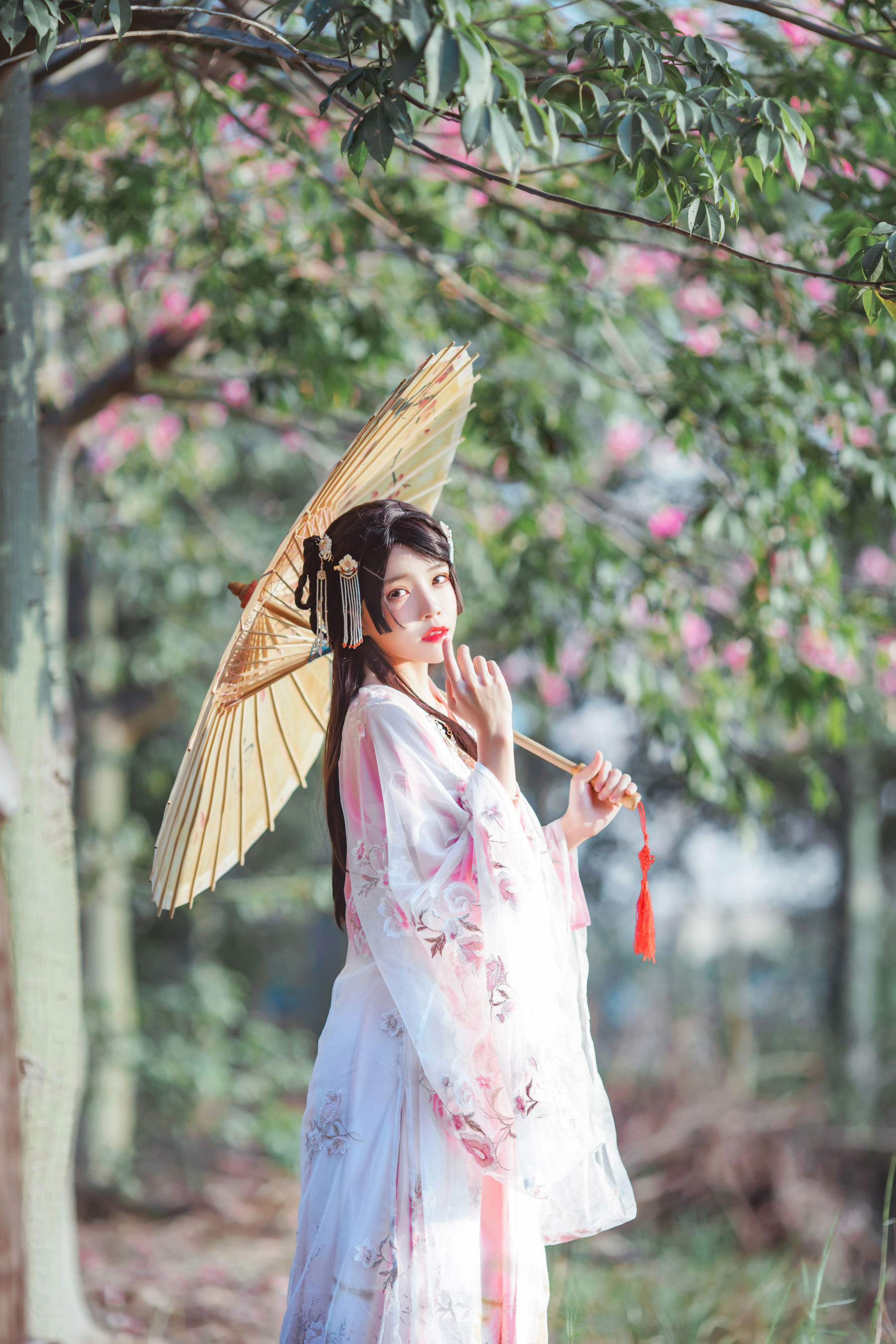 图片[4] - 桜桃喵 - 温柔之汉服桃花 [15P] - 机器猫次元 - 机器猫次元
