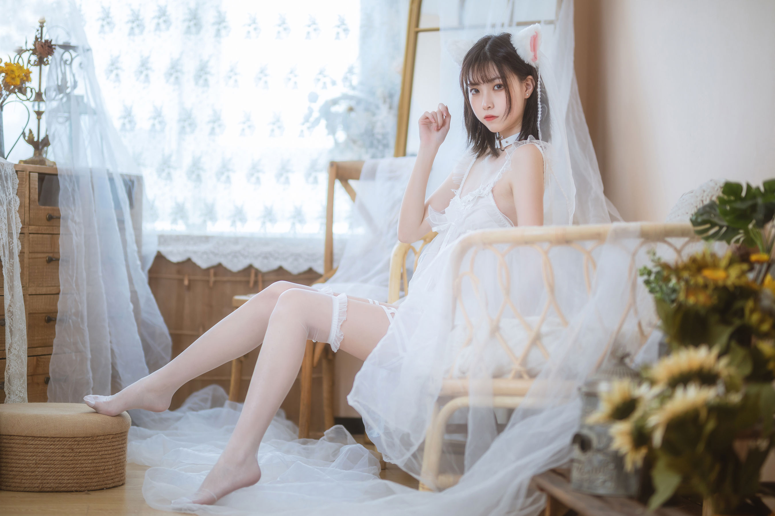 图片[1] - 许岚 - 少女白色裙 [41P] - 机器猫次元 - 机器猫次元