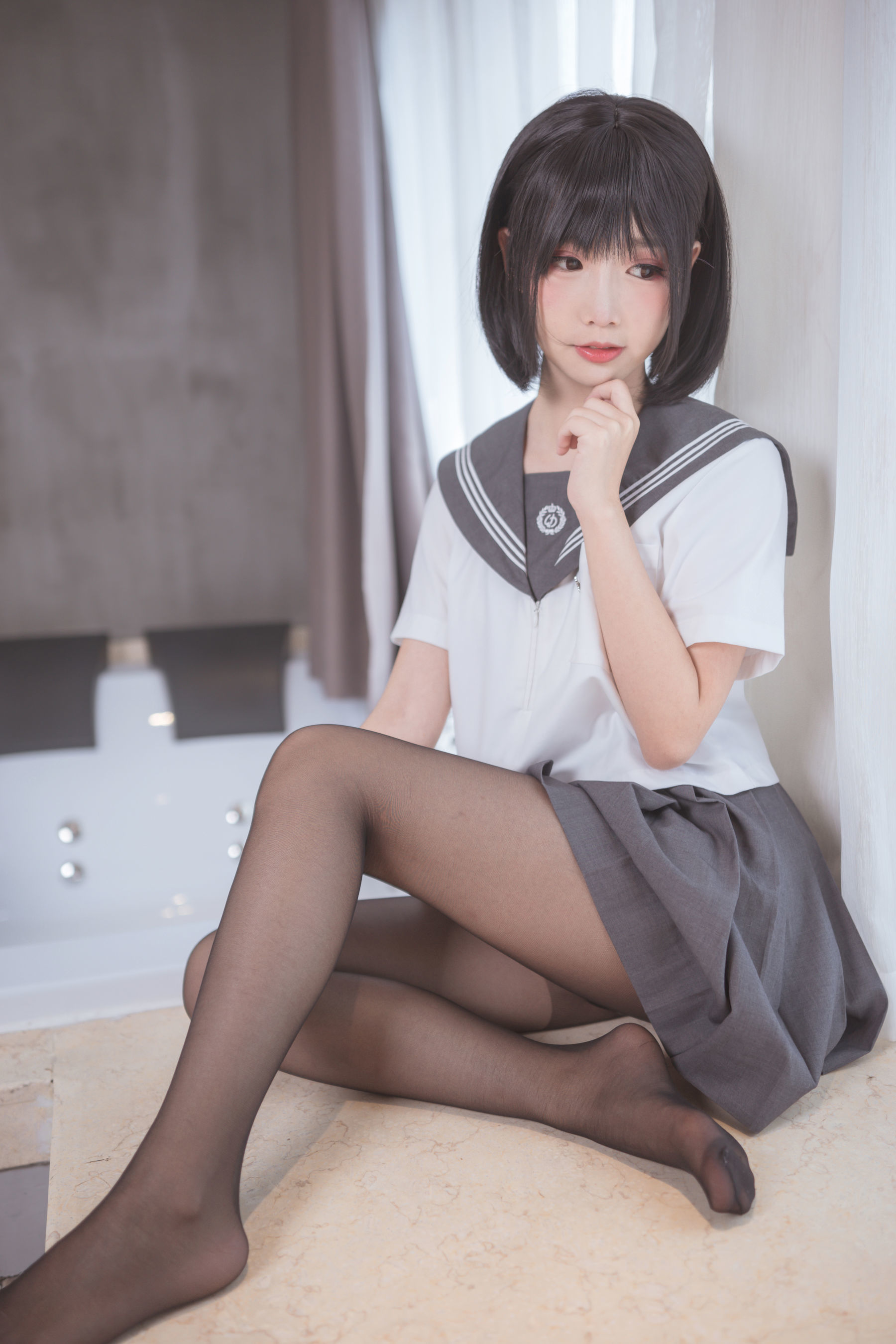 图片[3] - 面饼仙儿 - 脑内少女 黑丝JK [25P] - 机器猫次元 - 机器猫次元