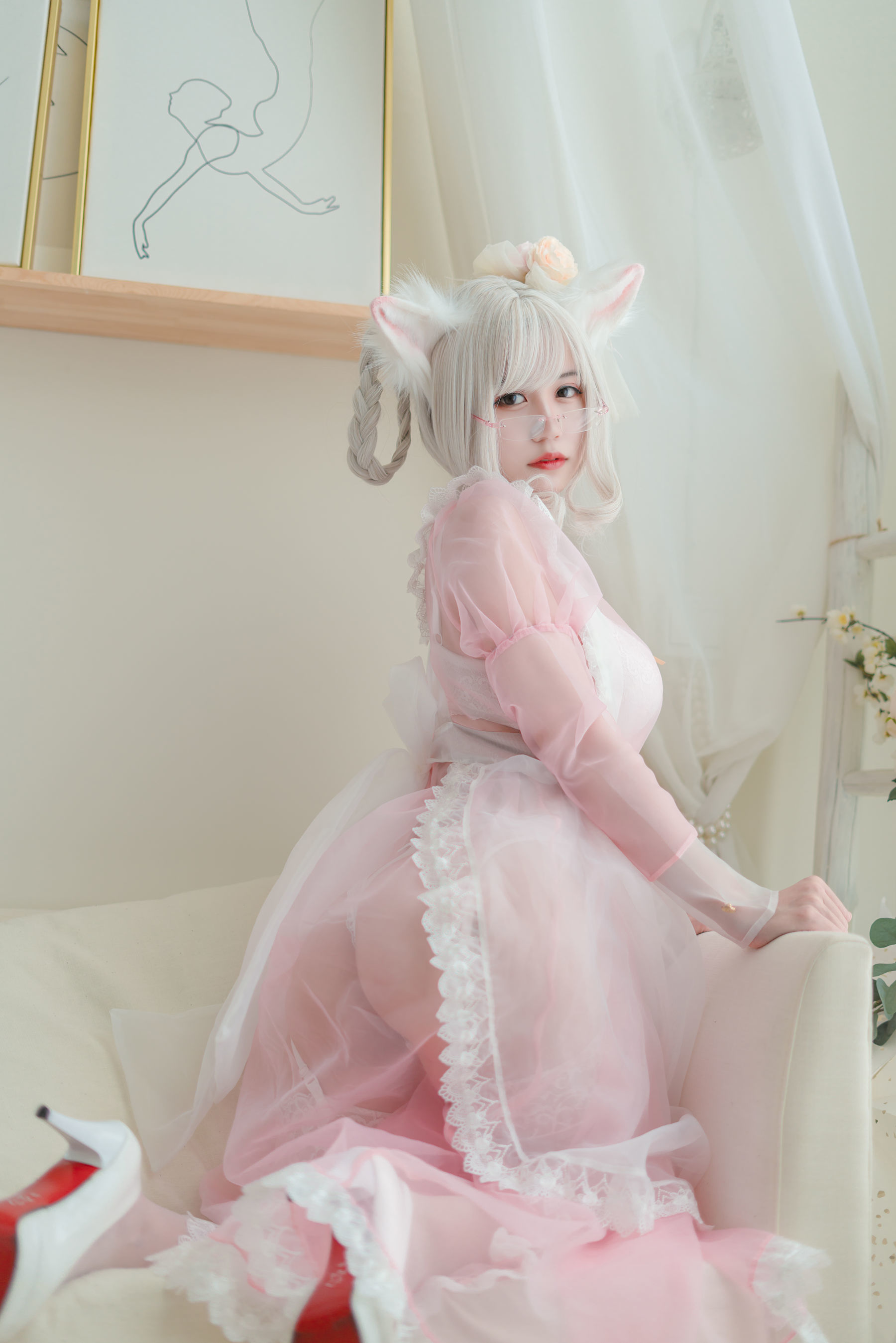 图片[1] - 小仓千代w - 透明粉色女仆 [24P] - 机器猫次元 - 机器猫次元