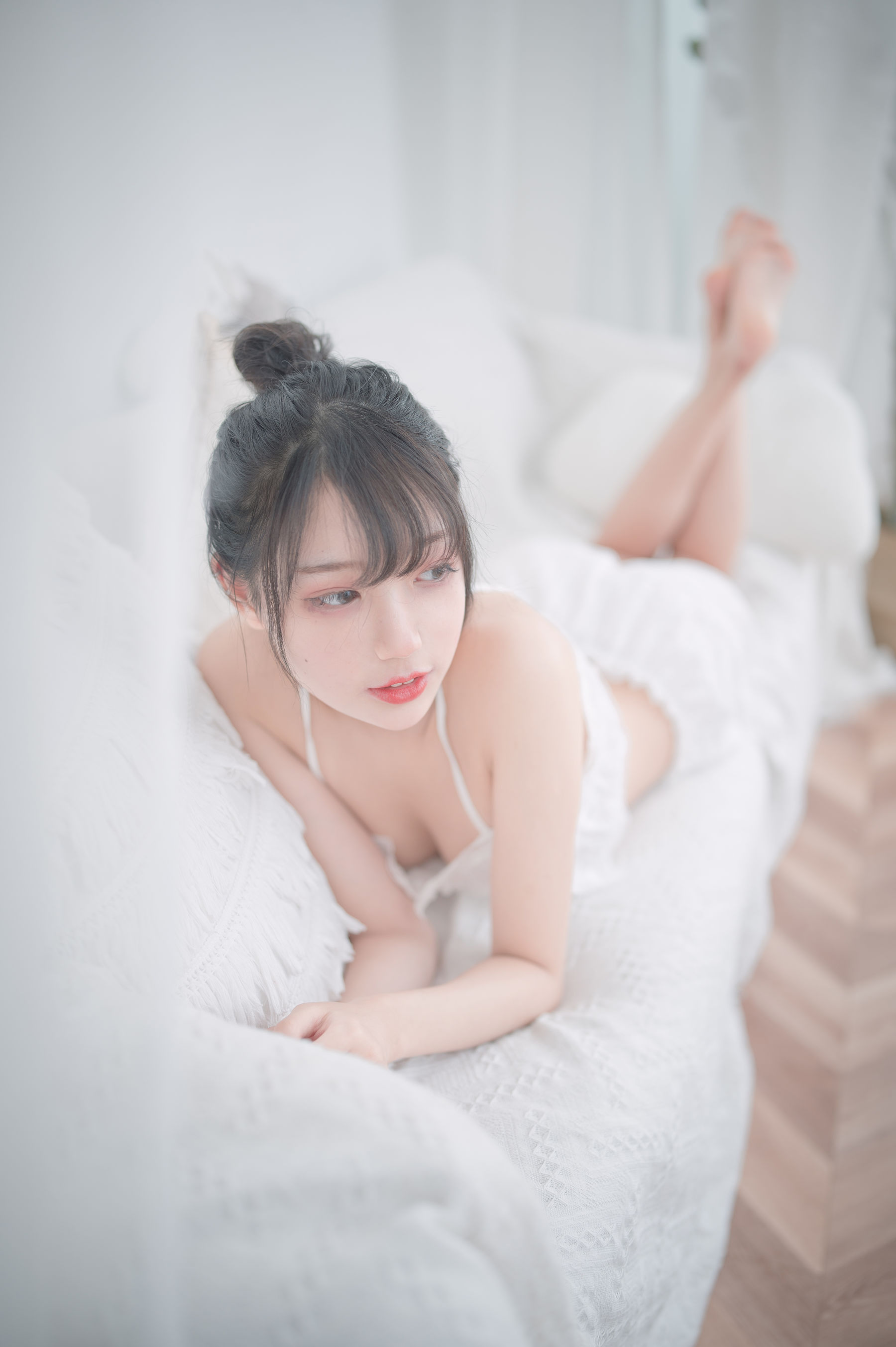 图片[3] - 周叽是可爱兔兔 - 白色睡衣 [20P] - 机器猫次元 - 机器猫次元