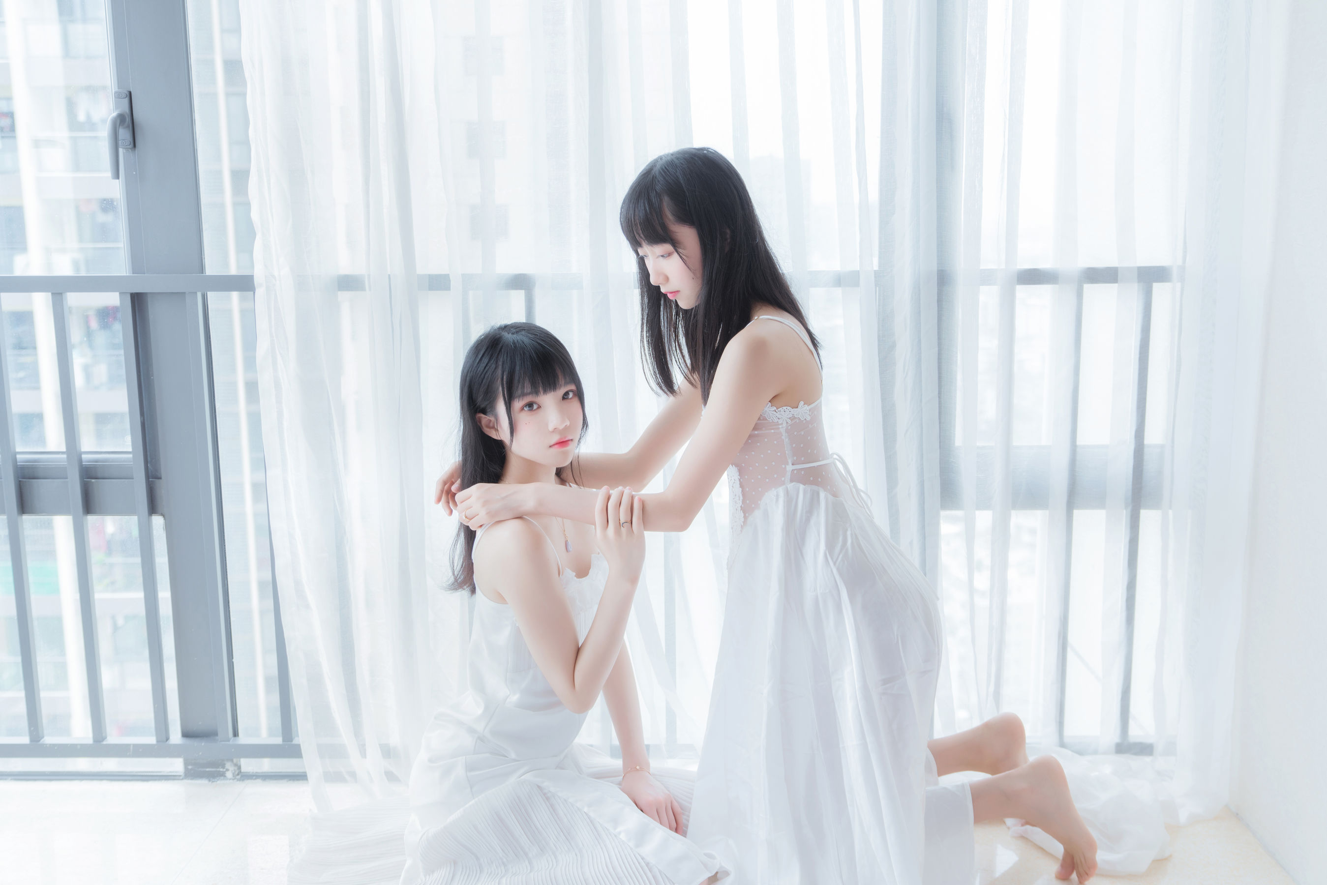 图片[1] - 木绵绵OwO&桜桃喵 朝(白裙×白裙) [58P] - 机器猫次元 - 机器猫次元