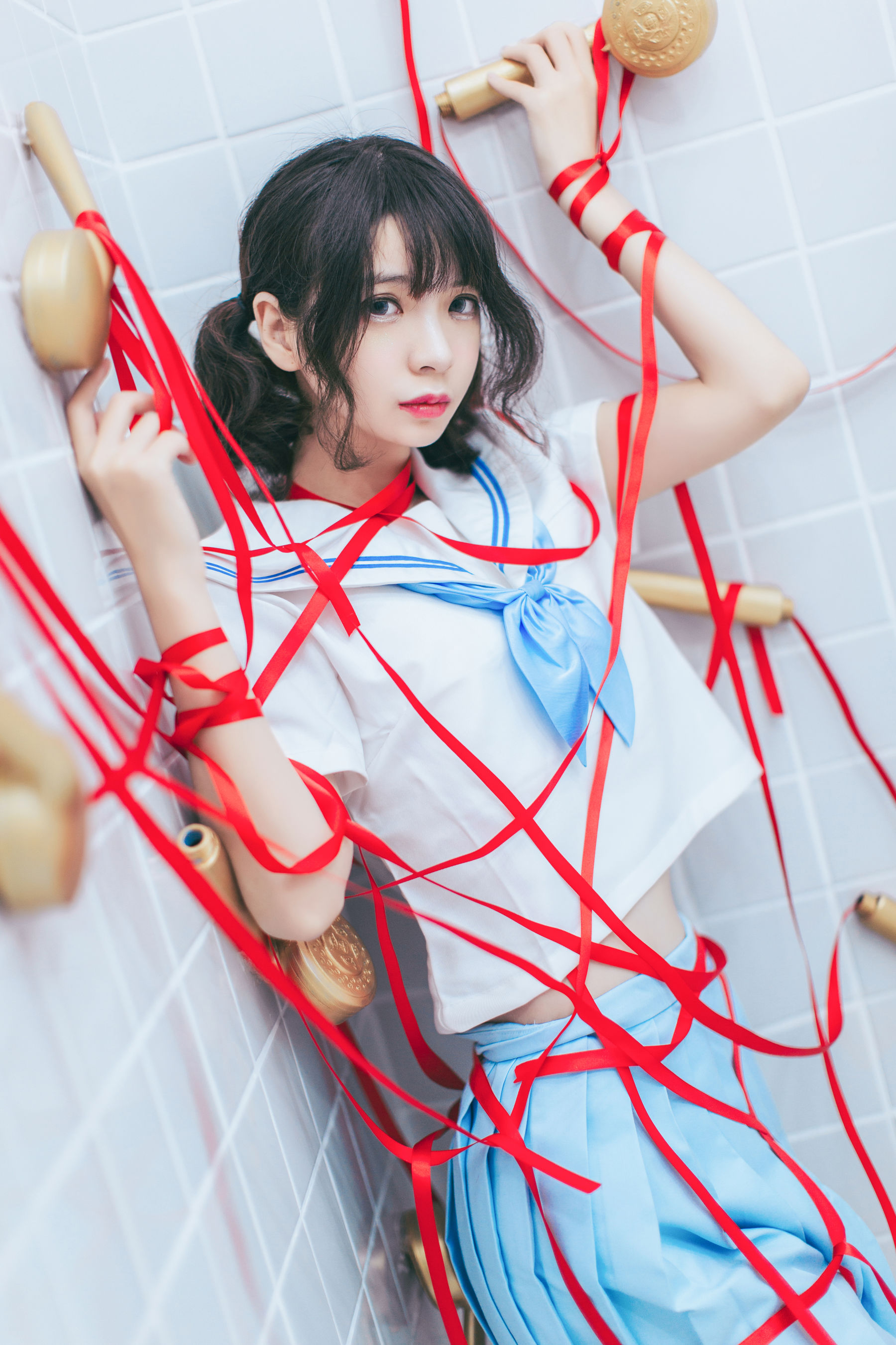 图片[2] - 疯猫ss - 浴室JK [21P] - 机器猫次元 - 机器猫次元