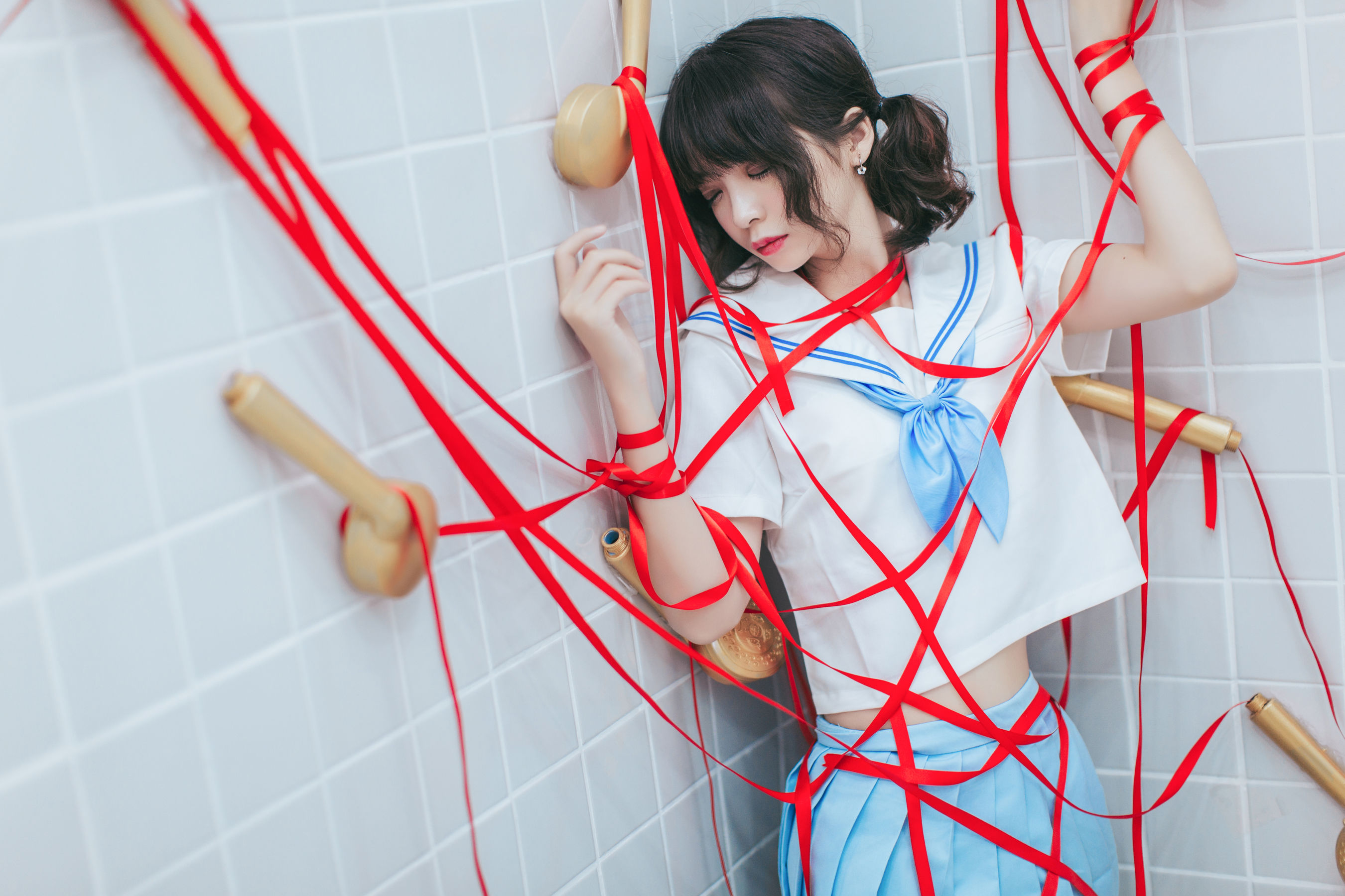 图片[1] - 疯猫ss - 浴室JK [21P] - 机器猫次元 - 机器猫次元