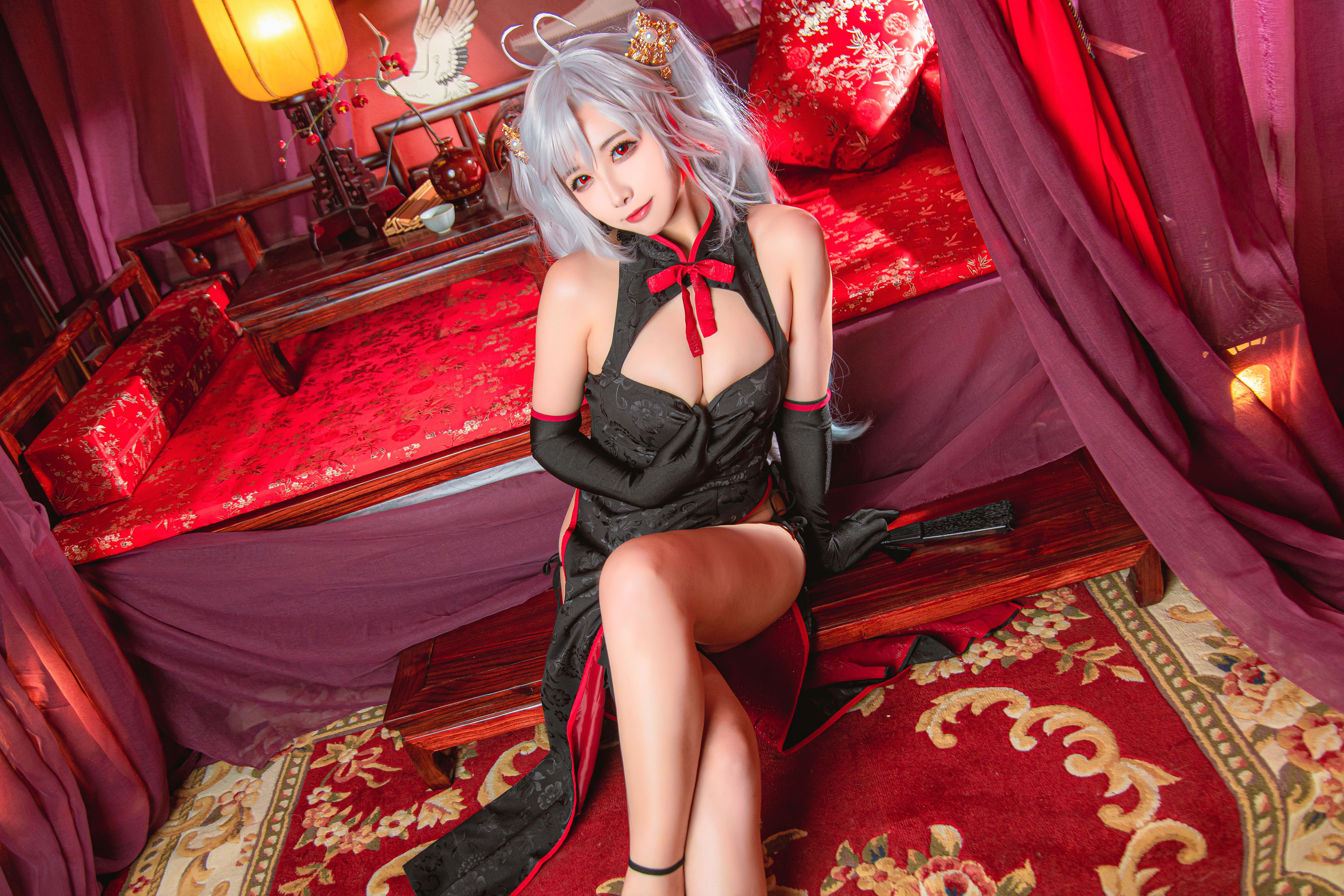 图片[1] - Momoko葵葵 - 欧根之旗袍 [20P] - 机器猫次元 - 机器猫次元
