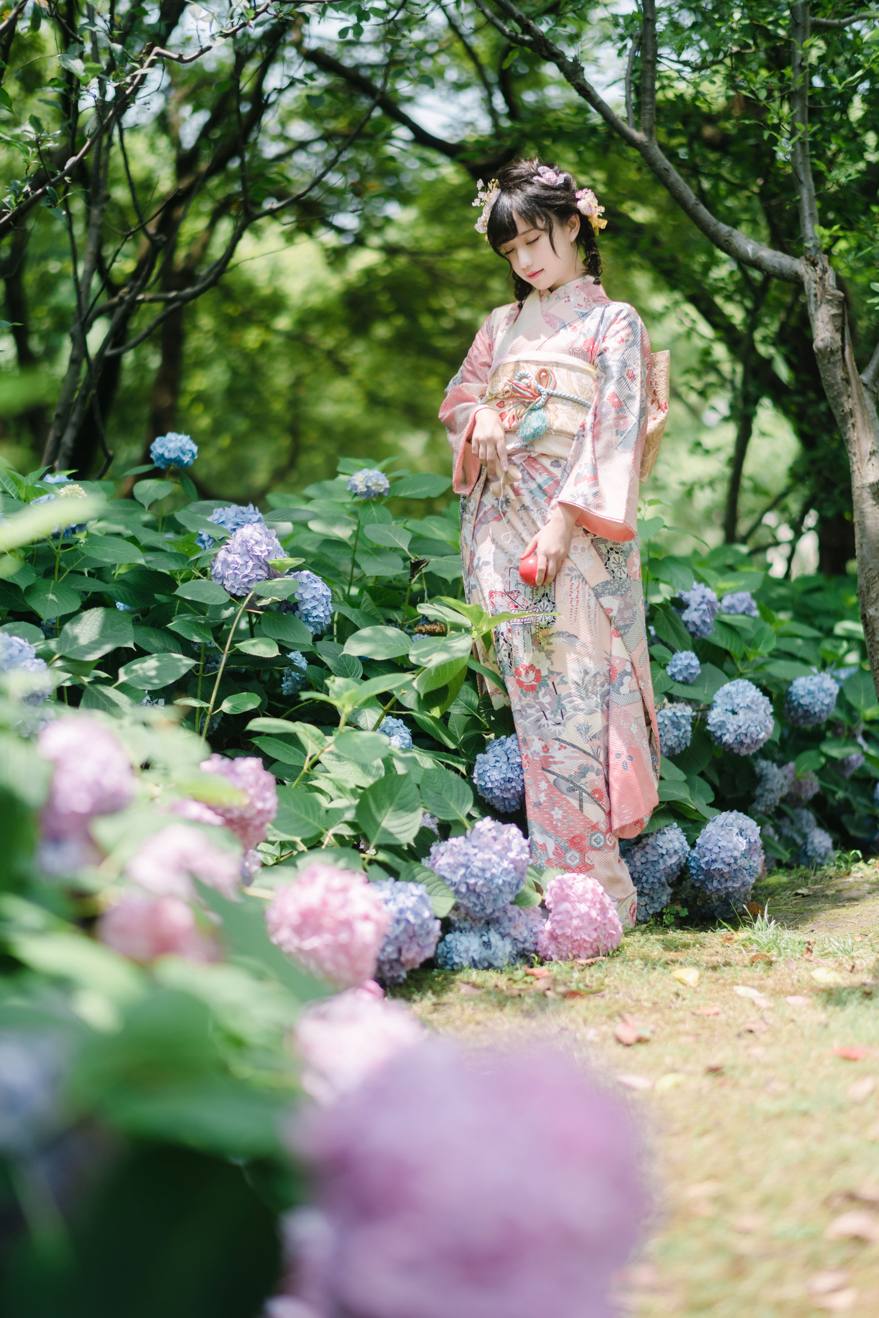 图片[7] - 花柒Hana - 绣球花和服 [18P] - 机器猫次元 - 机器猫次元