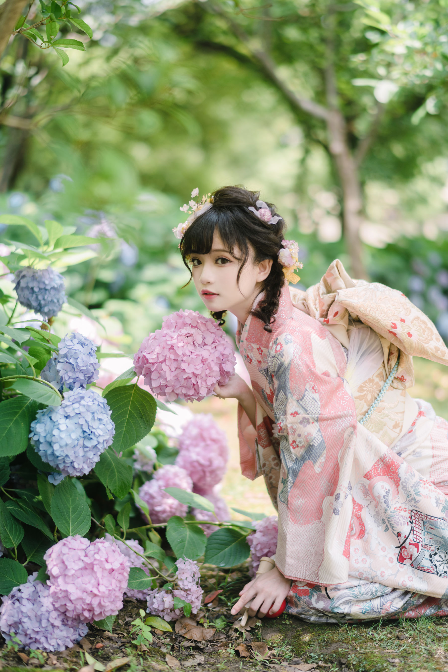 图片[8] - 花柒Hana - 绣球花和服 [18P] - 机器猫次元 - 机器猫次元
