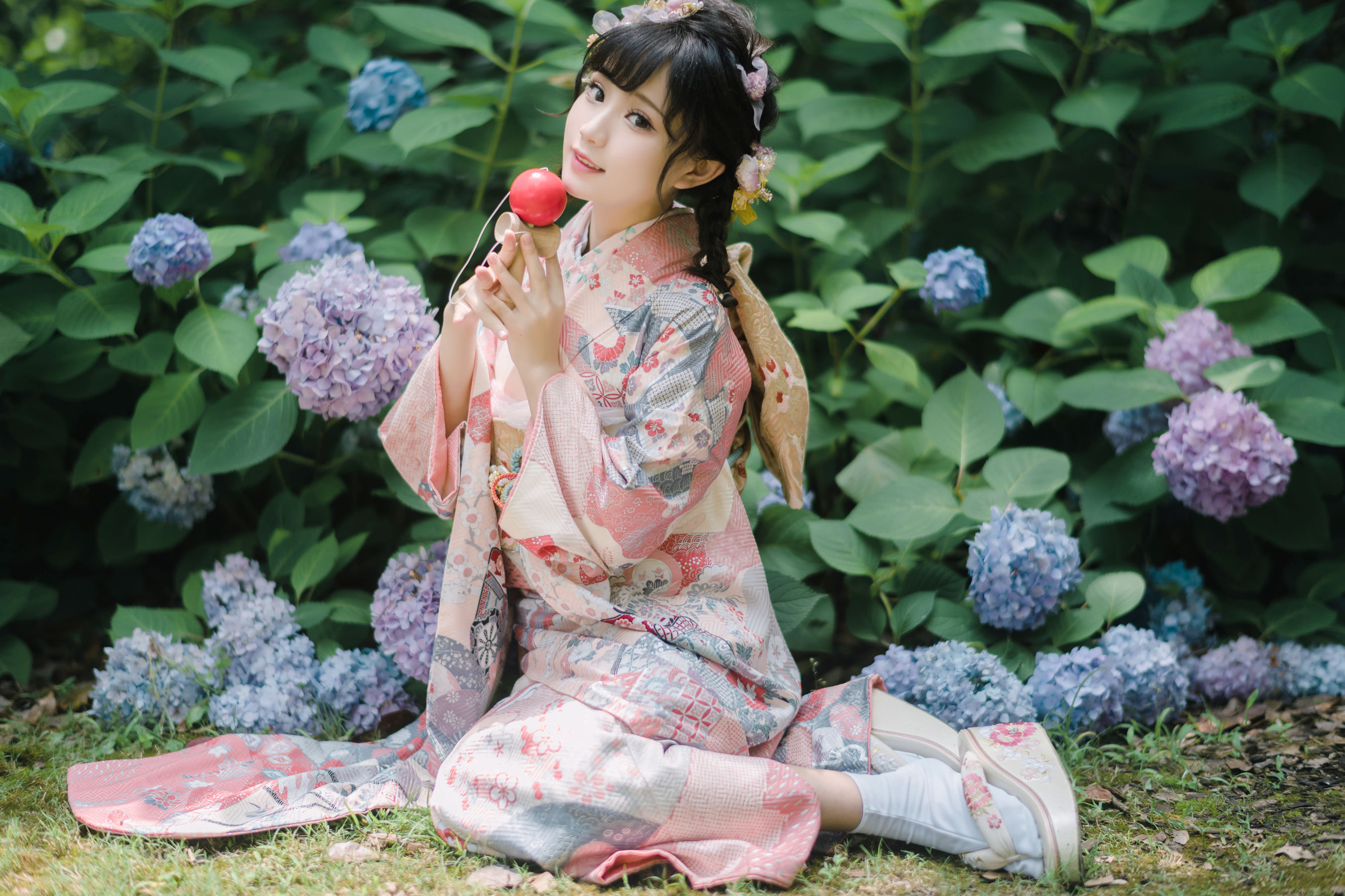 图片[5] - 花柒Hana - 绣球花和服 [18P] - 机器猫次元 - 机器猫次元