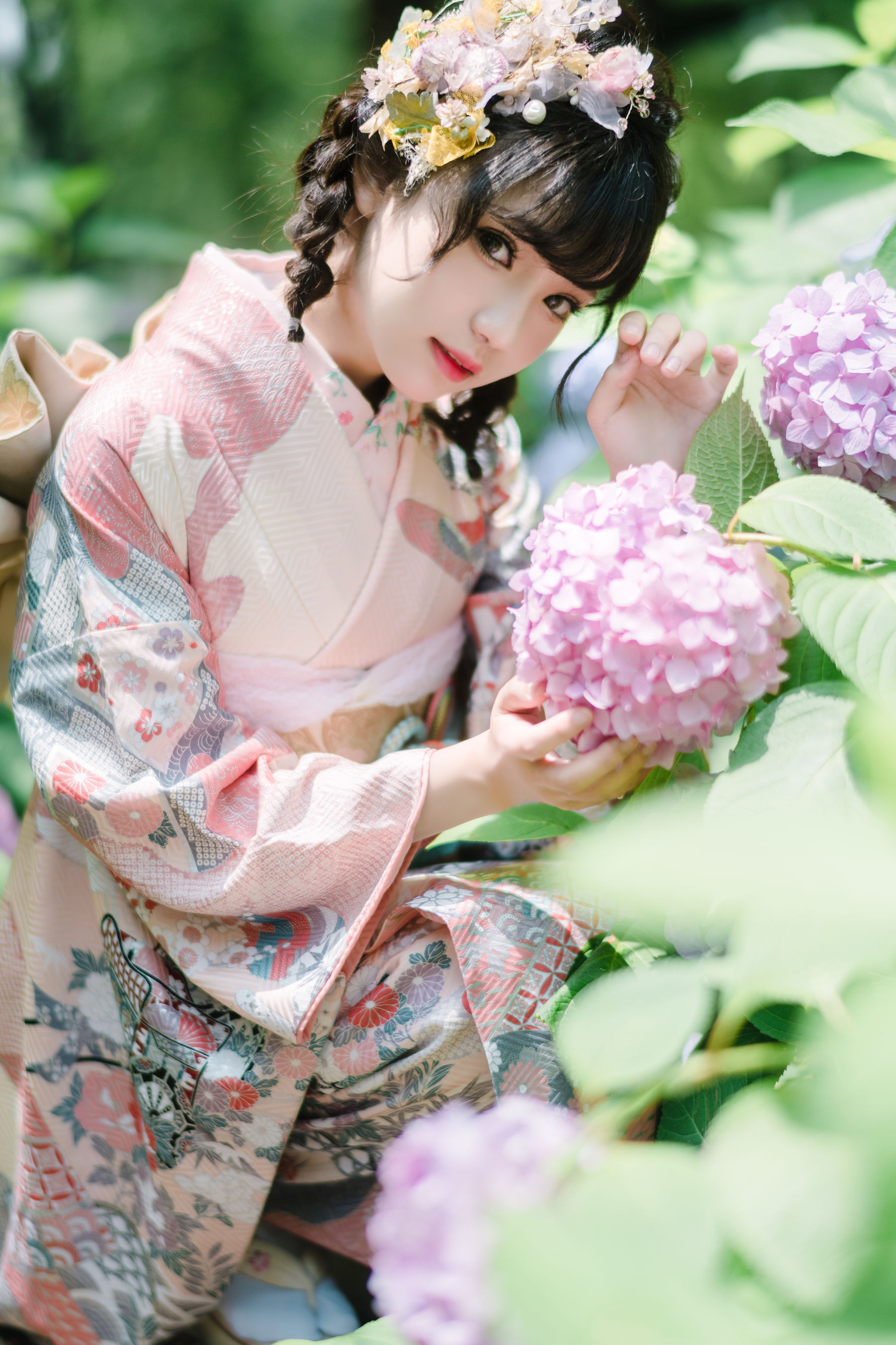 图片[2] - 花柒Hana - 绣球花和服 [18P] - 机器猫次元 - 机器猫次元