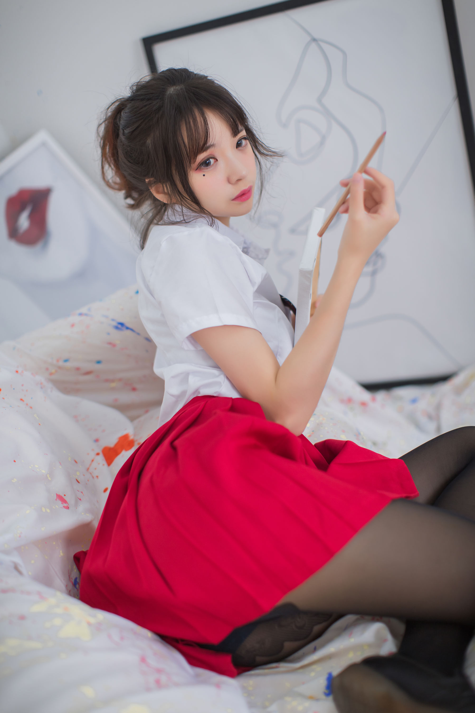 图片[4] - 疯猫ss 画室JK少女 [23P] - 机器猫次元 - 机器猫次元