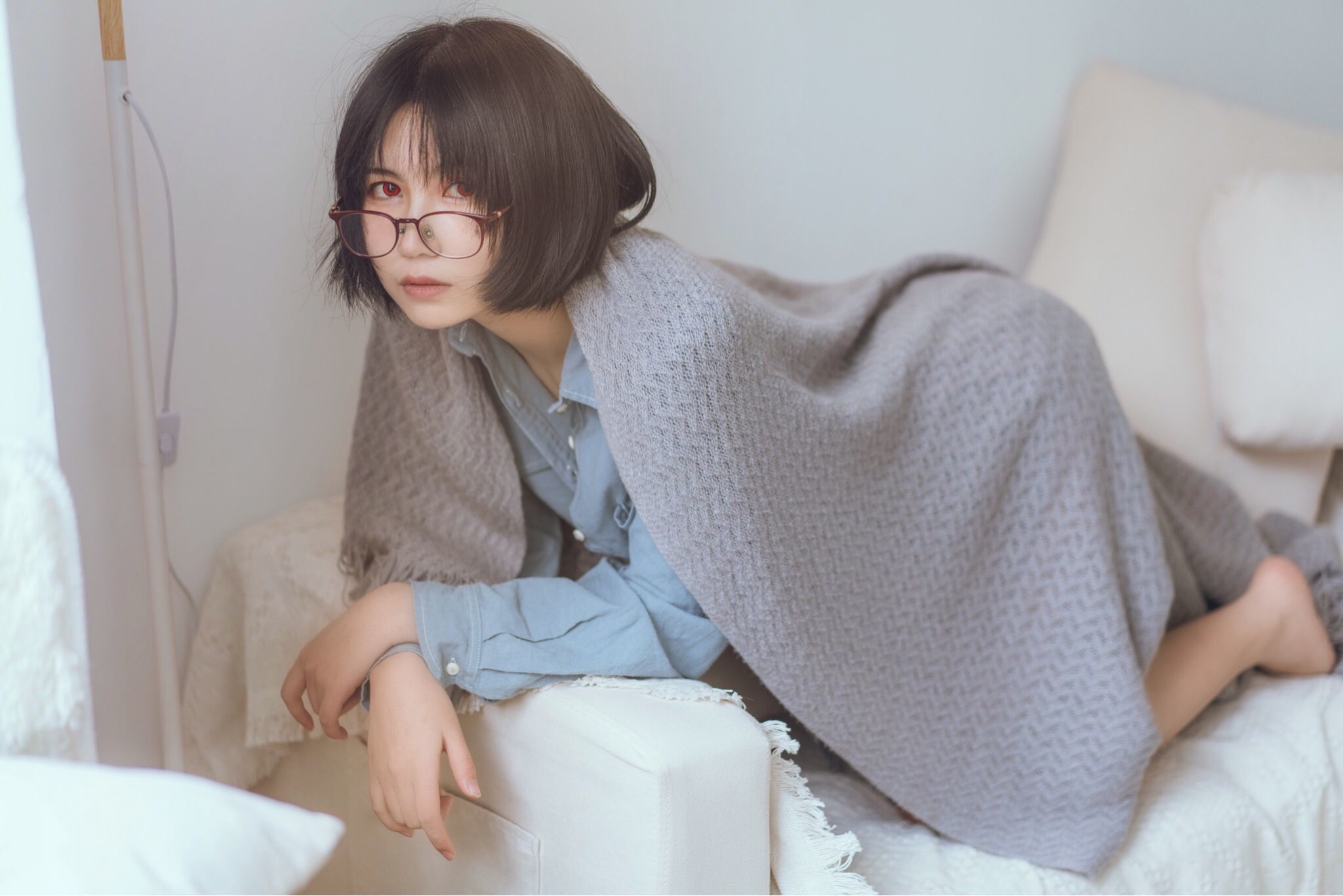 图片[8] - 逐月su 蓝色衬衫 [22P] - 机器猫次元 - 机器猫次元