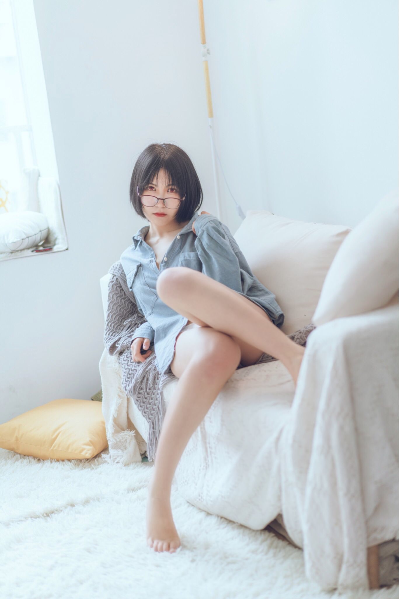 图片[4] - 逐月su 蓝色衬衫 [22P] - 机器猫次元 - 机器猫次元