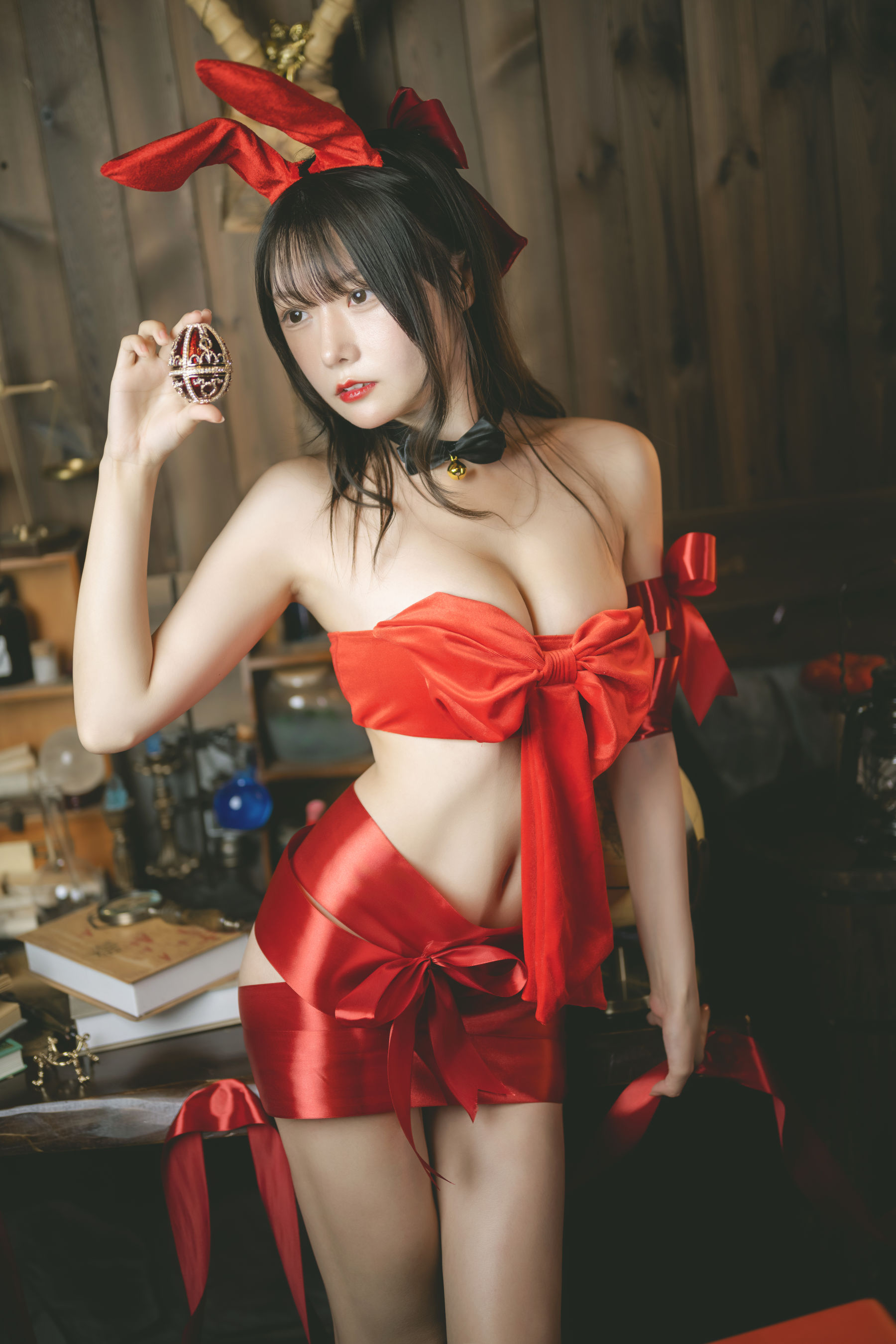 图片[3] - 香草喵露露 - 杨枝甘露 红色丝带礼物 [54P] - 机器猫次元 - 机器猫次元