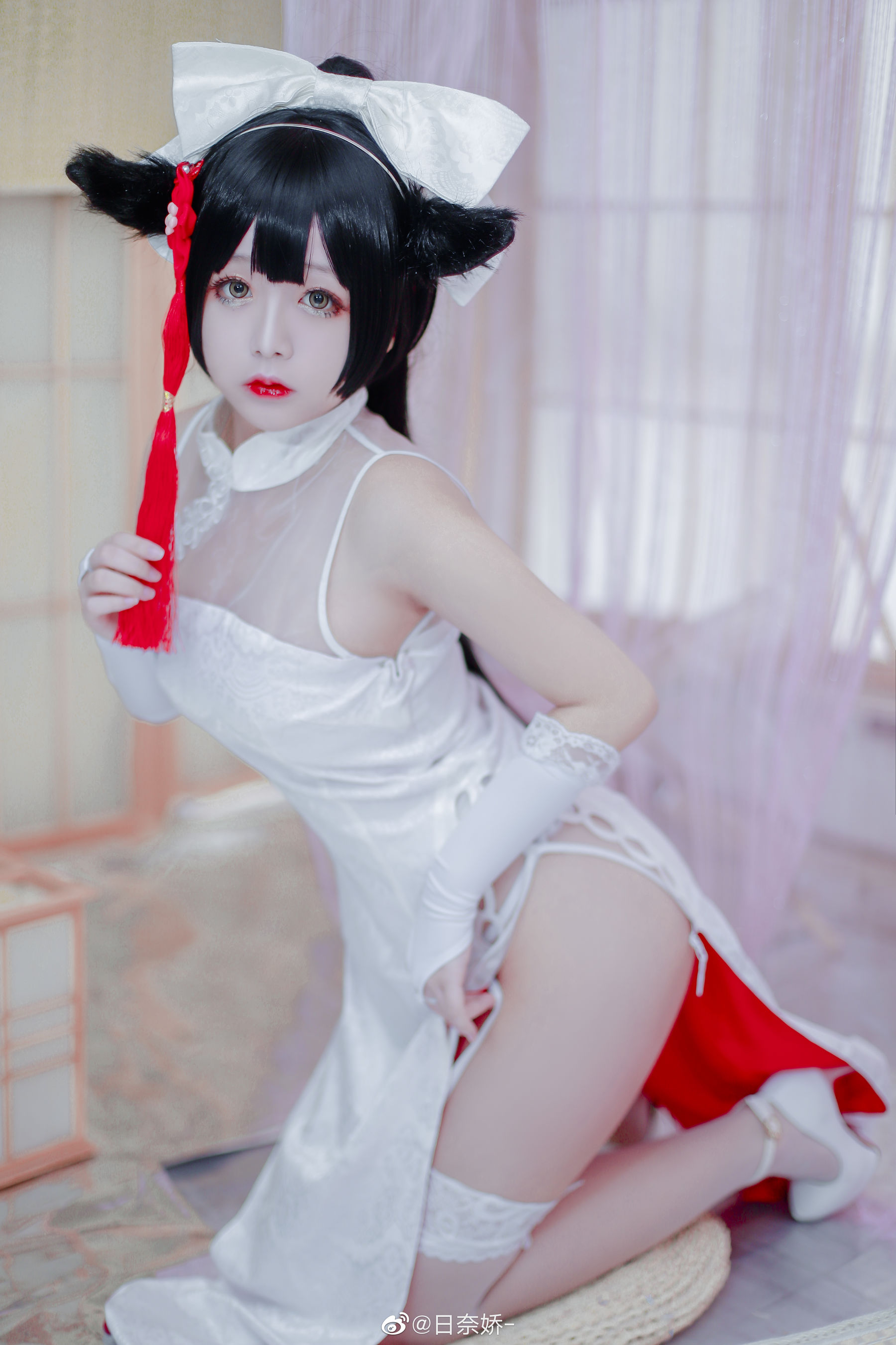 图片[3] - 日奈娇 - 高雄獒红+白旗袍 [17P] - 机器猫次元 - 机器猫次元