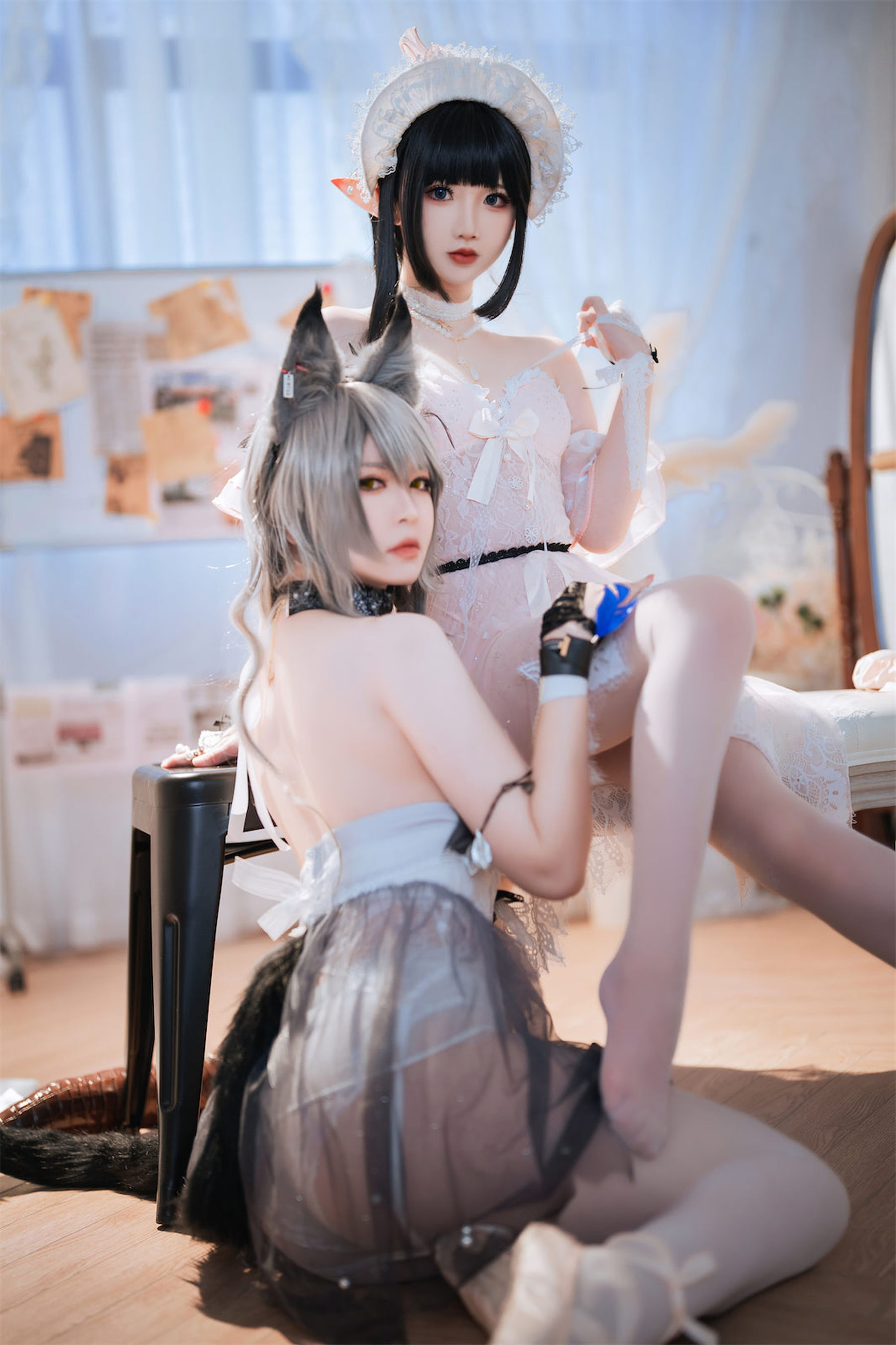 图片[3] - 半半子 - Arknights 黑x森蚺バレエ [56P] - 机器猫次元 - 机器猫次元