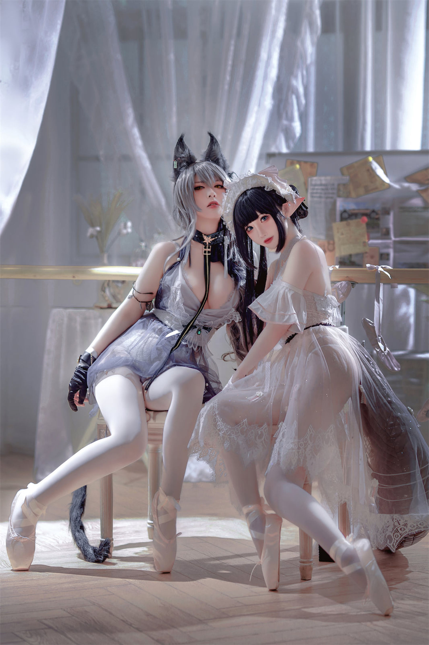 图片[6] - 半半子 - Arknights 黑x森蚺バレエ [56P] - 机器猫次元 - 机器猫次元