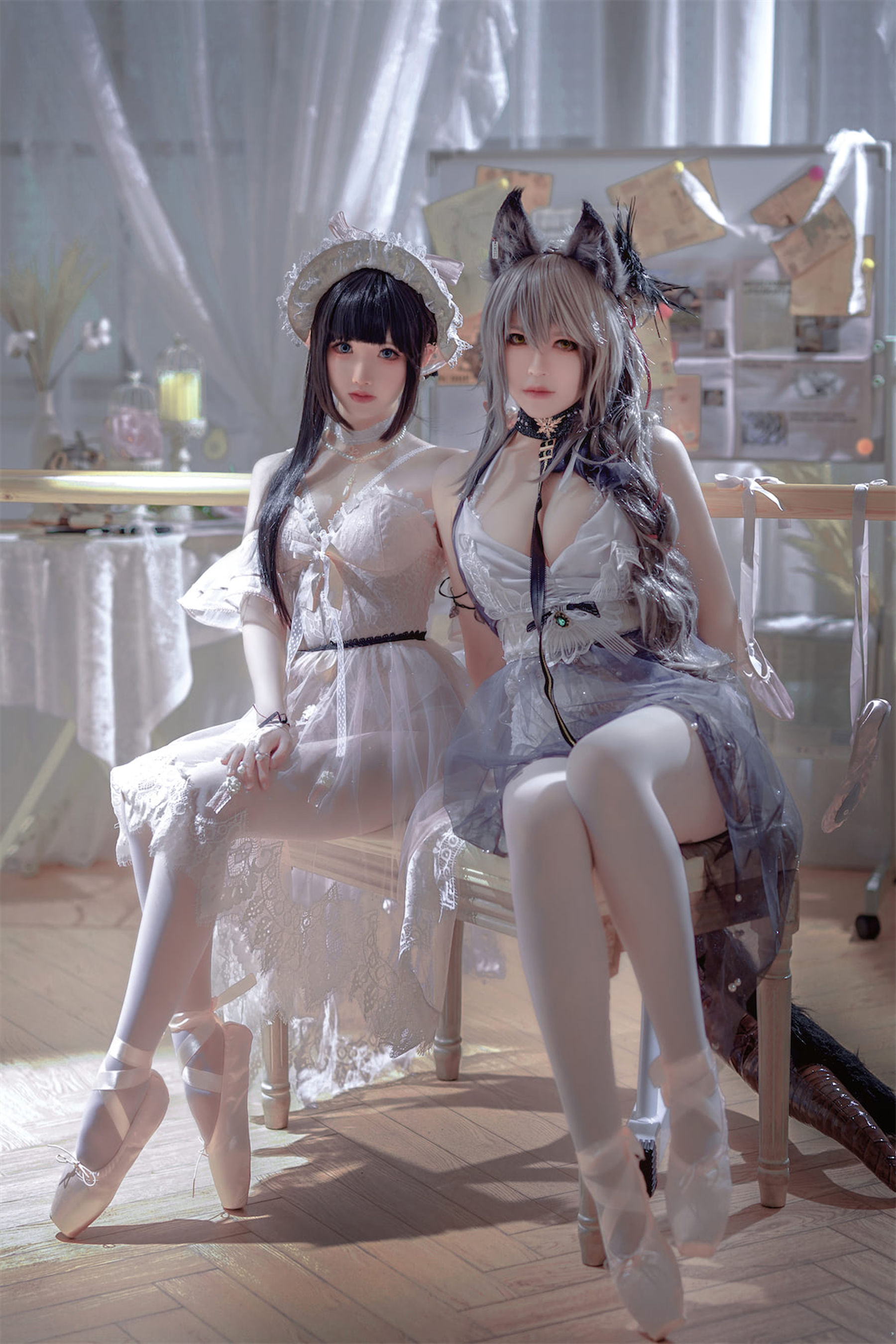 图片[1] - 半半子 - Arknights 黑x森蚺バレエ [56P] - 机器猫次元 - 机器猫次元