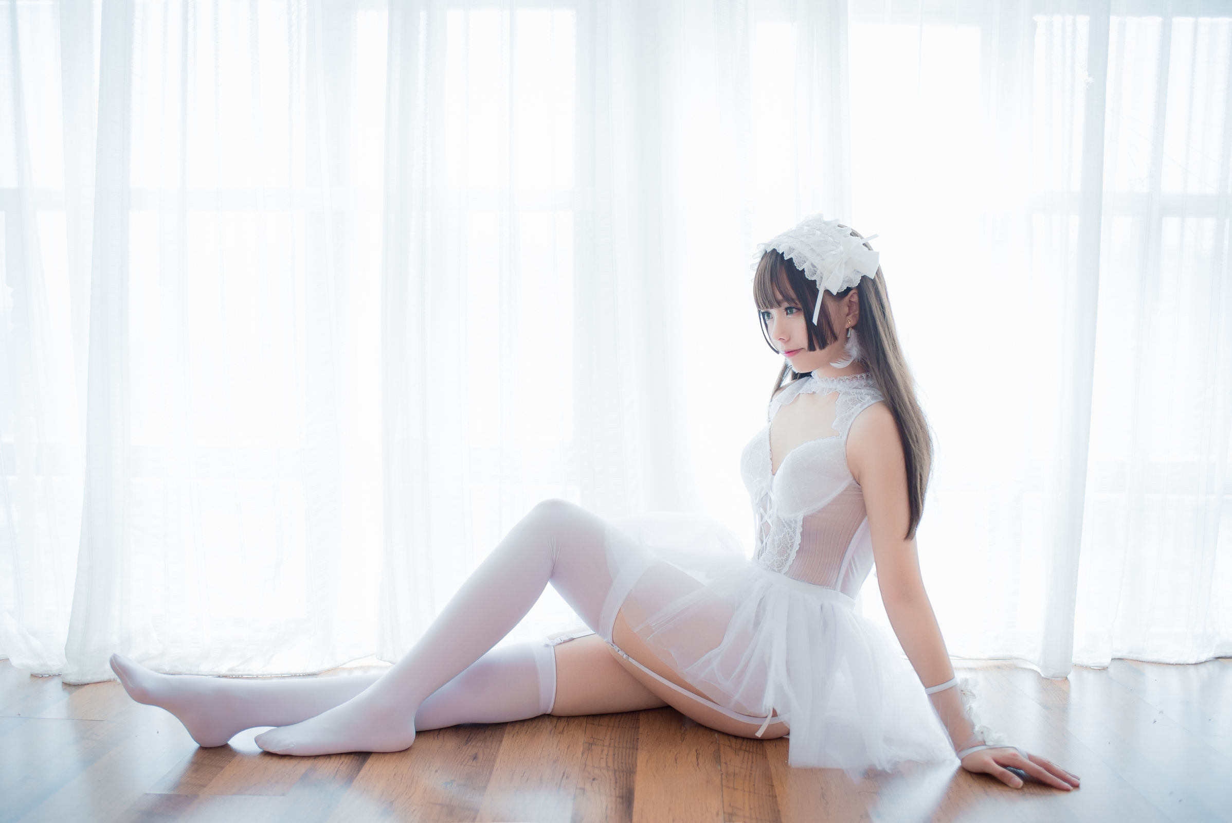 图片[4] - 小野妹子w - 白色纱裙+蕾姆护士+蕾姆兔女郎 [30P] - 机器猫次元 - 机器猫次元