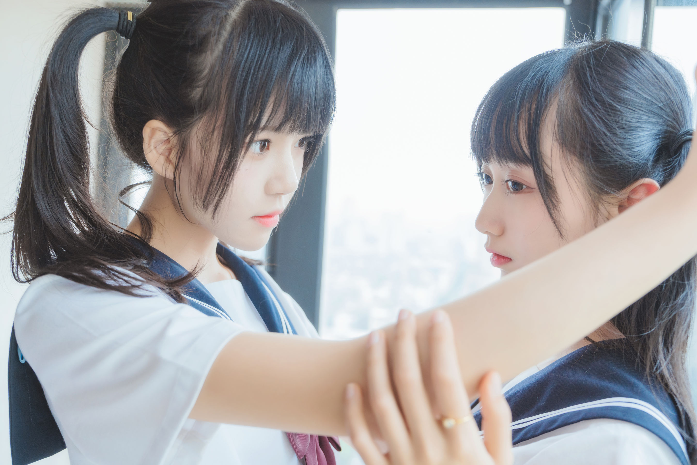 图片[4] - 木绵绵OwO&桜桃喵 她(制服×制服) [38P] - 机器猫次元 - 机器猫次元