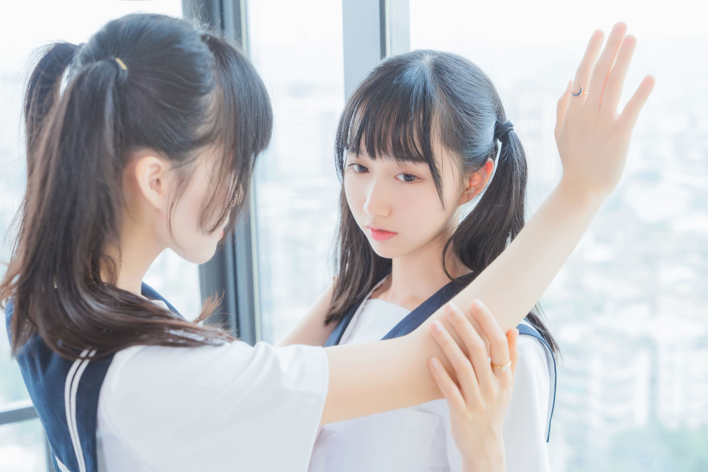 图片[3] - 木绵绵OwO&桜桃喵 她(制服×制服) [38P] - 机器猫次元 - 机器猫次元