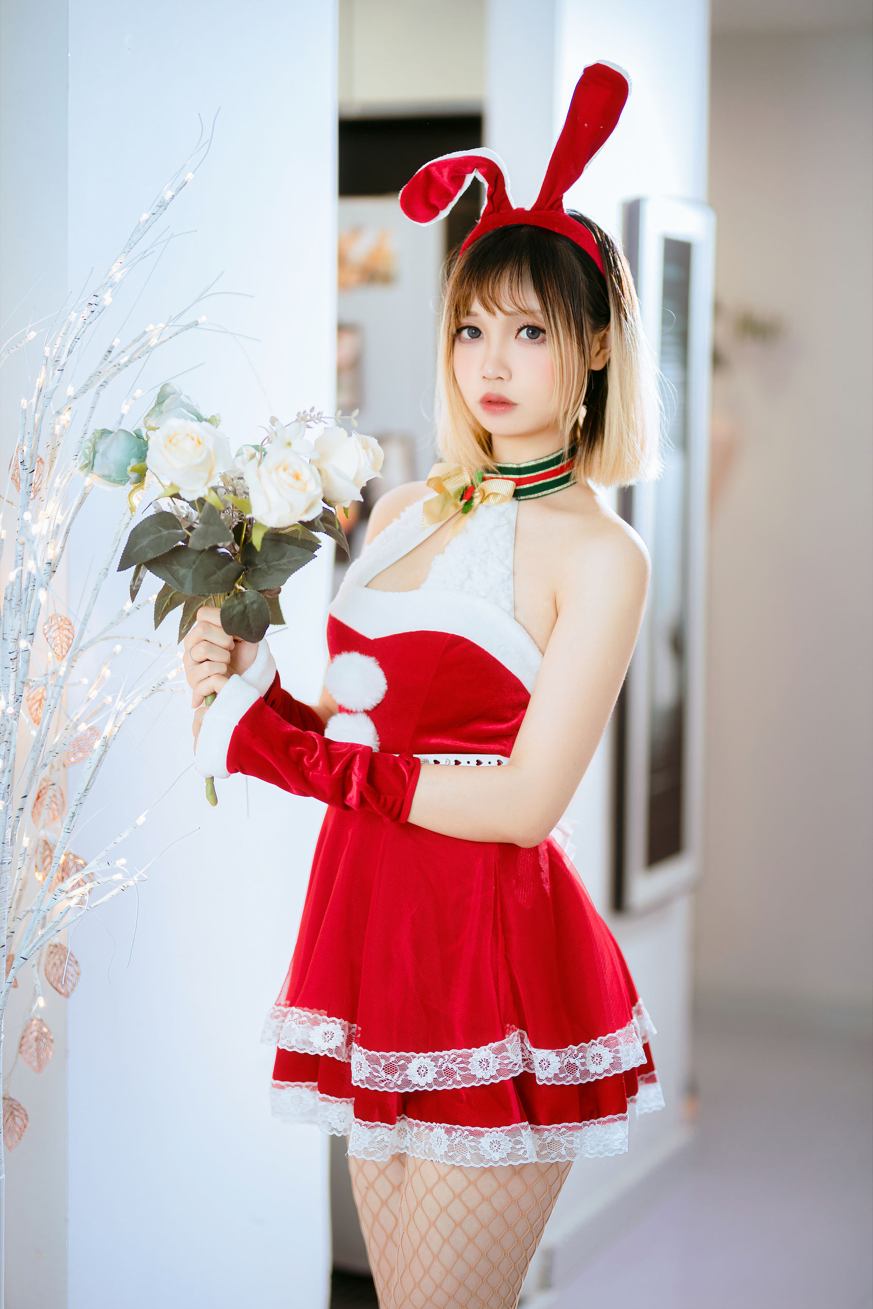 图片[2] - 洛桑w伊梓 - 网袜丝带兔兔 [46P] - 机器猫次元 - 机器猫次元