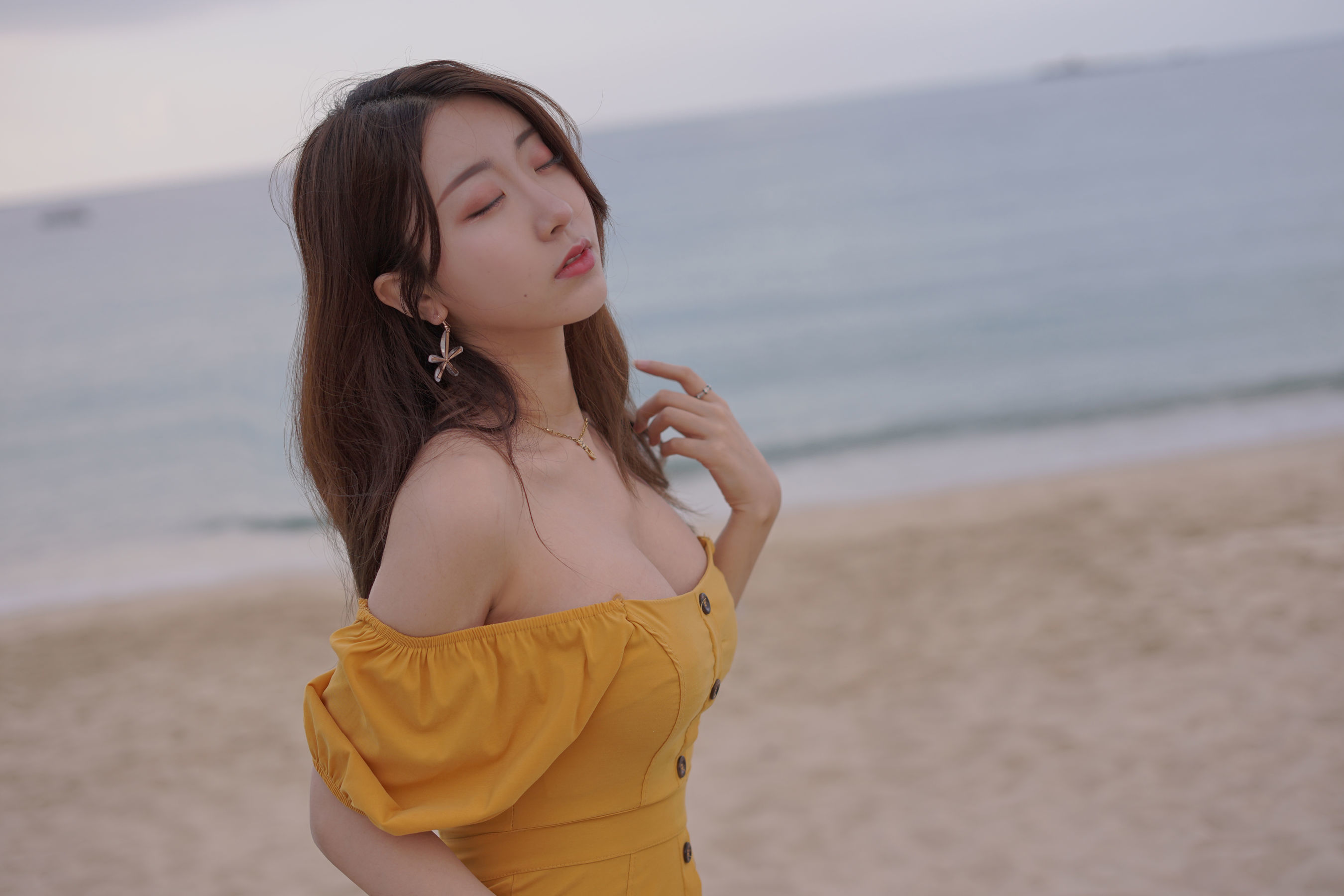 图片[1] - 黑川 - 海岛之旅 黄色连衣裙 [19P] - 机器猫次元 - 机器猫次元
