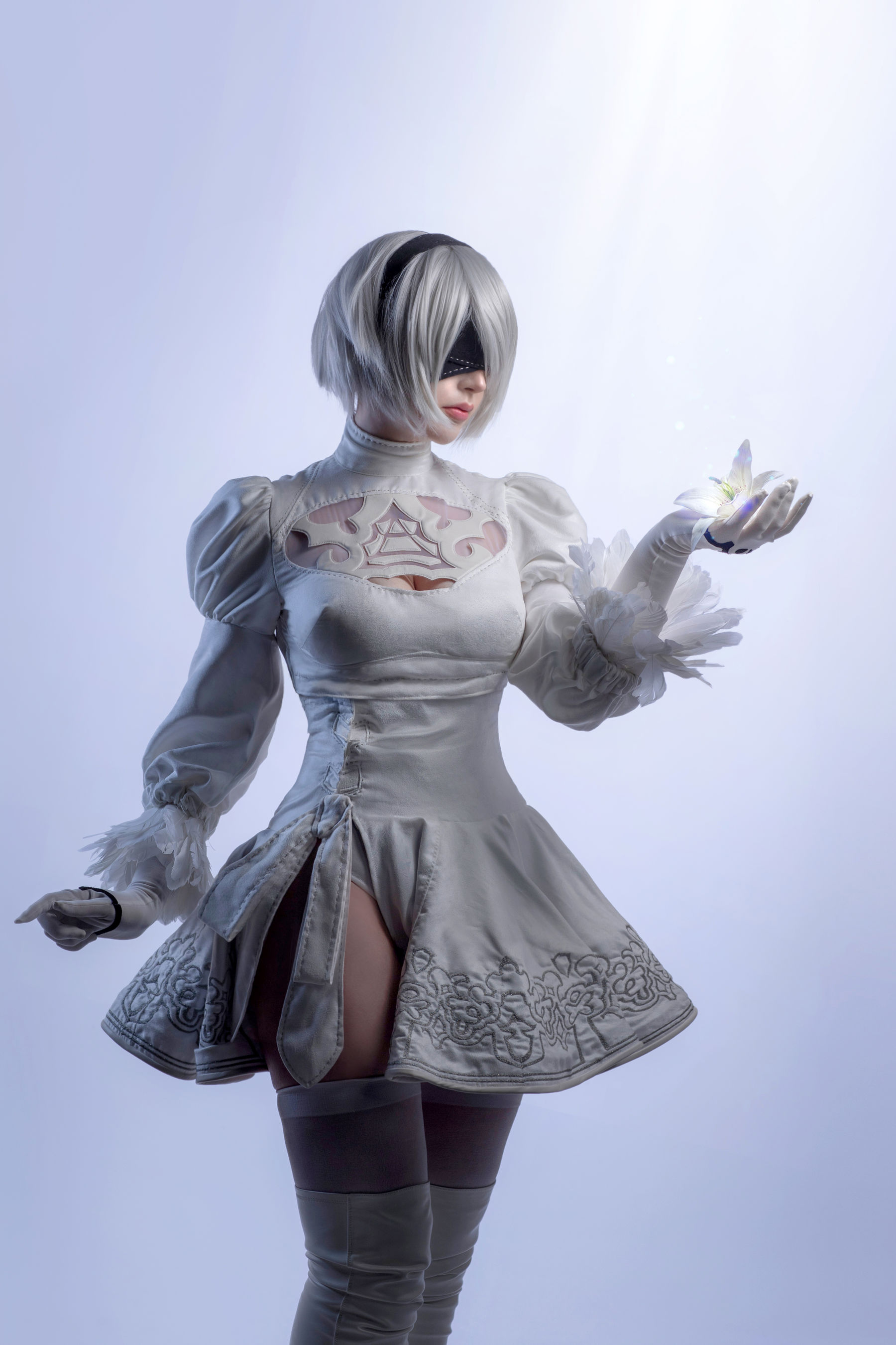 图片[2] - SayaTheFox - 2B White Dress [10P] - 机器猫次元 - 机器猫次元