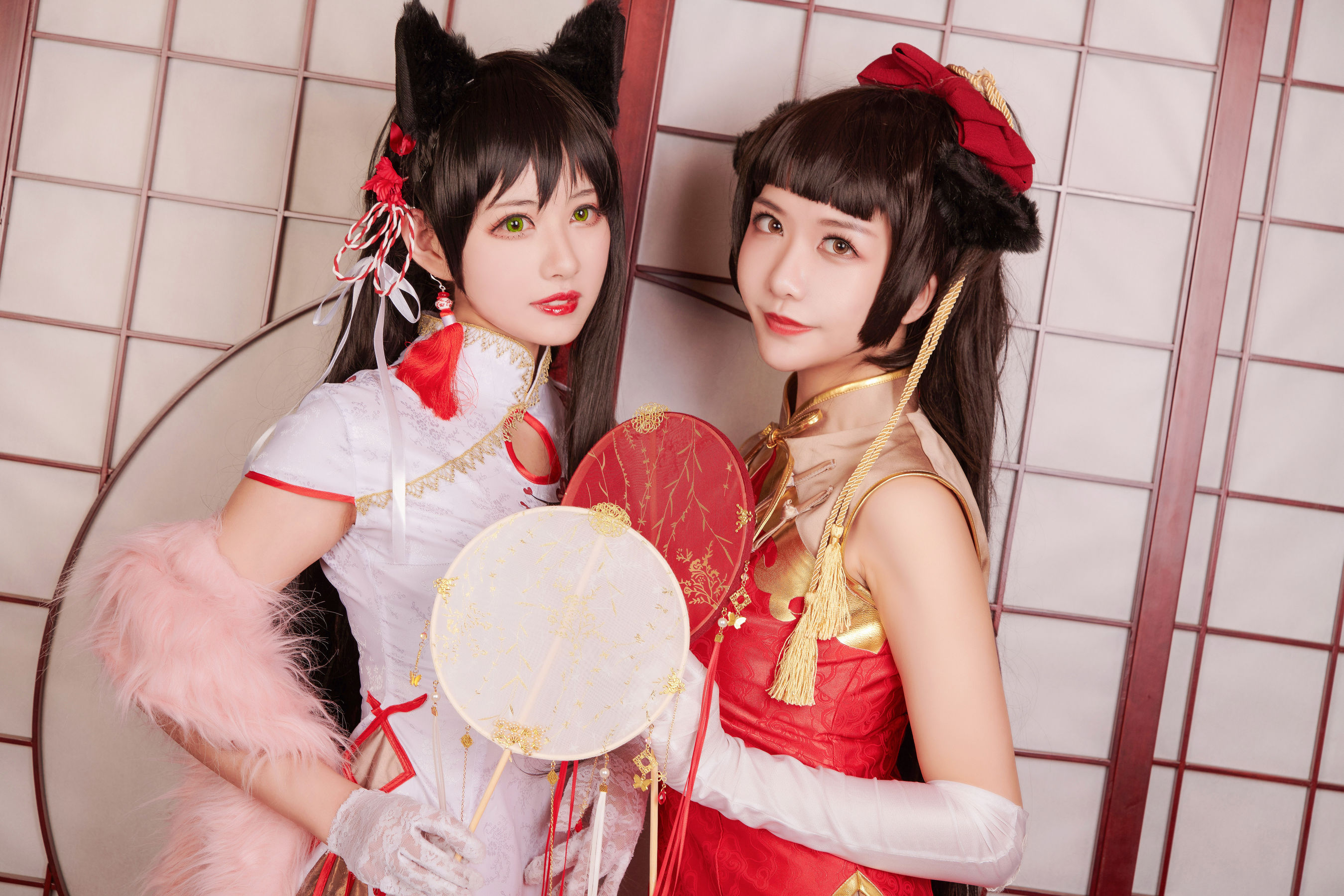 图片[1] - 源纱希喵喵喵&Meiyi_烛墨 犬獒旗袍 [12P] - 机器猫次元 - 机器猫次元