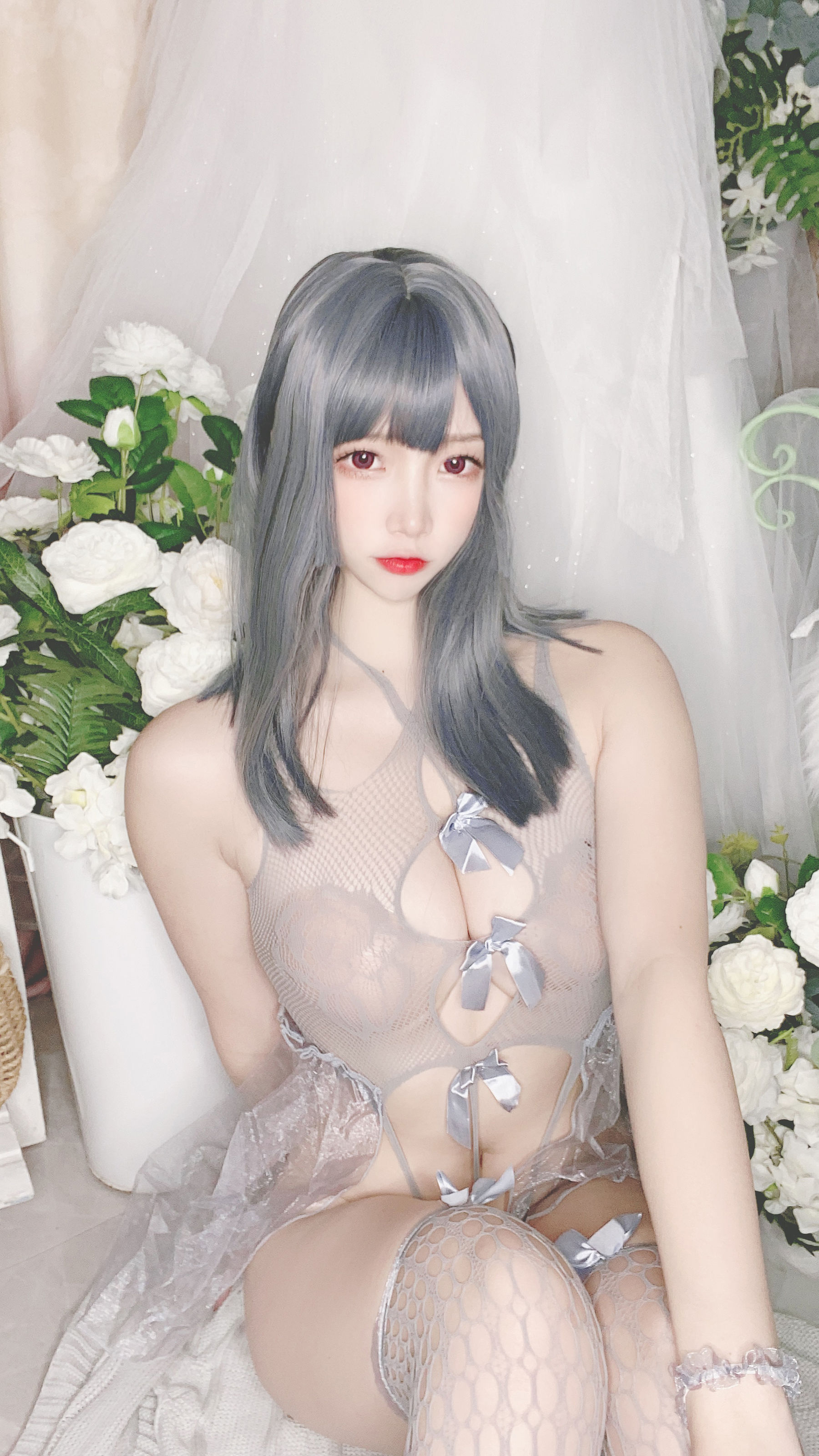 图片[1] - 二佐Nisa - 蓝色网状比基尼 [38P] - 机器猫次元 - 机器猫次元
